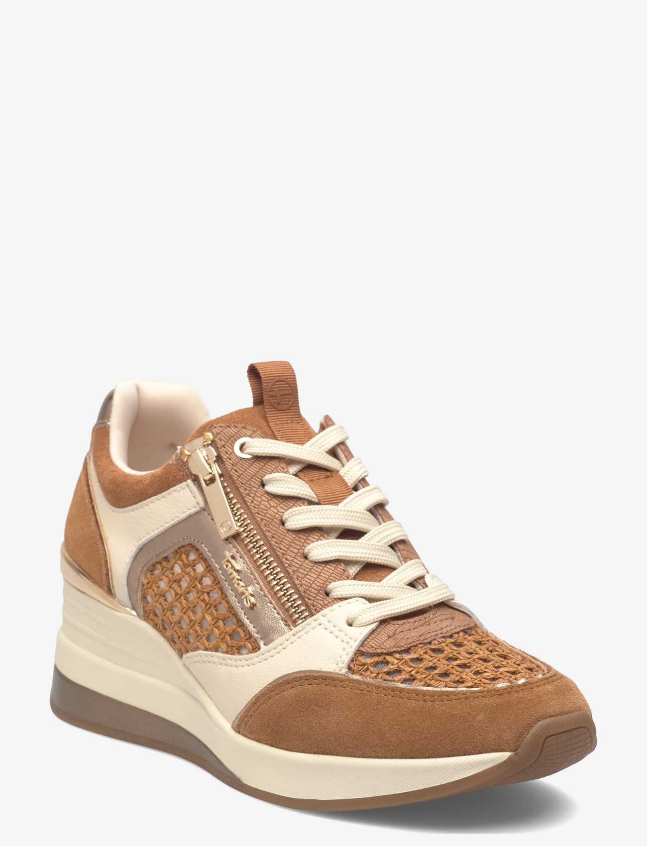 Tamaris - Women Lace-up - matalavartiset tennarit - camel comb - 0