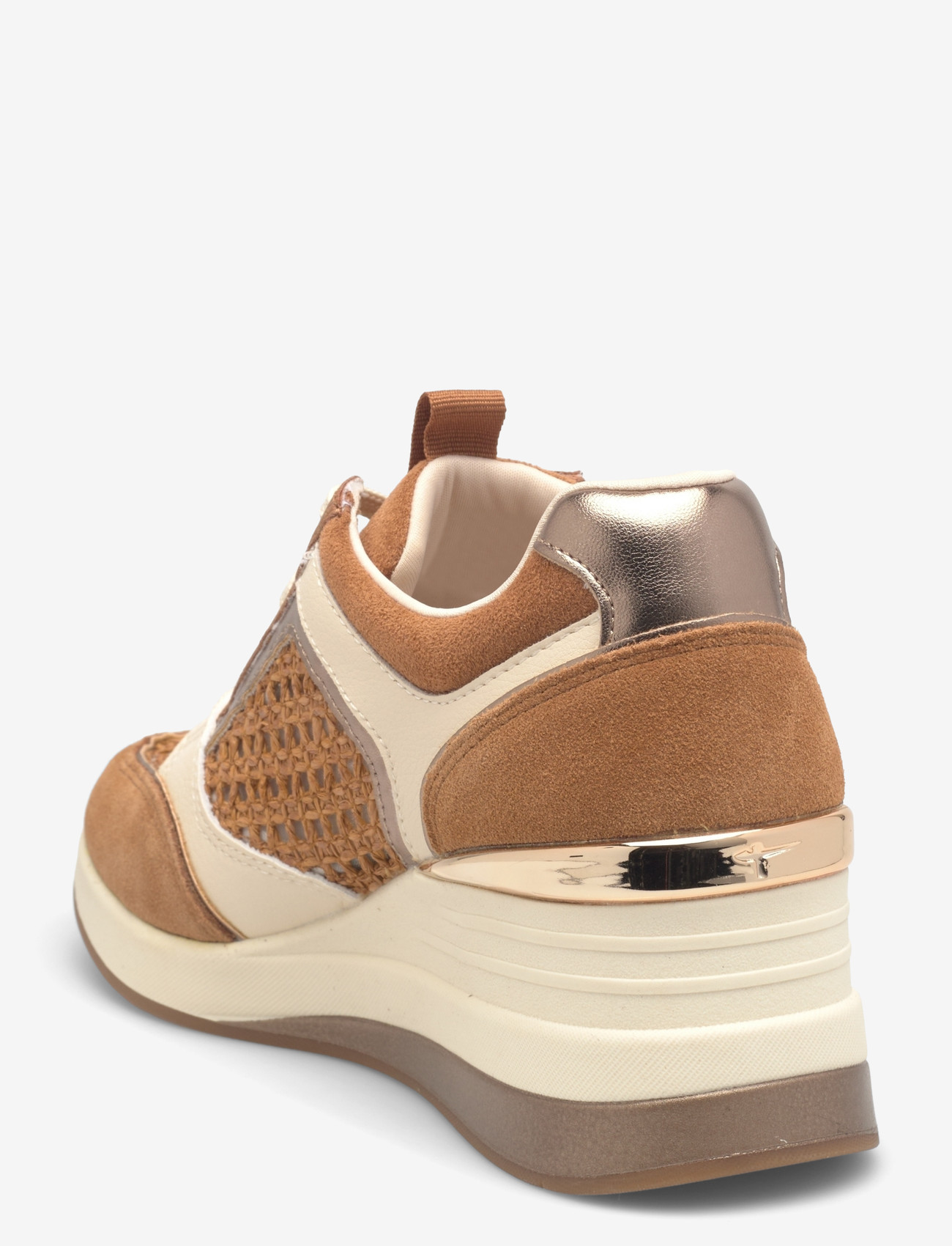 Tamaris - Women Lace-up - matalavartiset tennarit - camel comb - 2