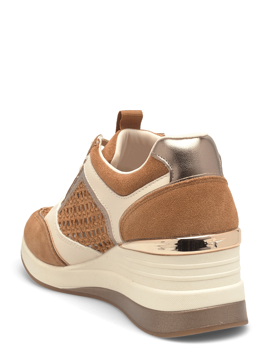 Tamaris - Women Lace-up - sneakers med kilklack - camel comb - 2