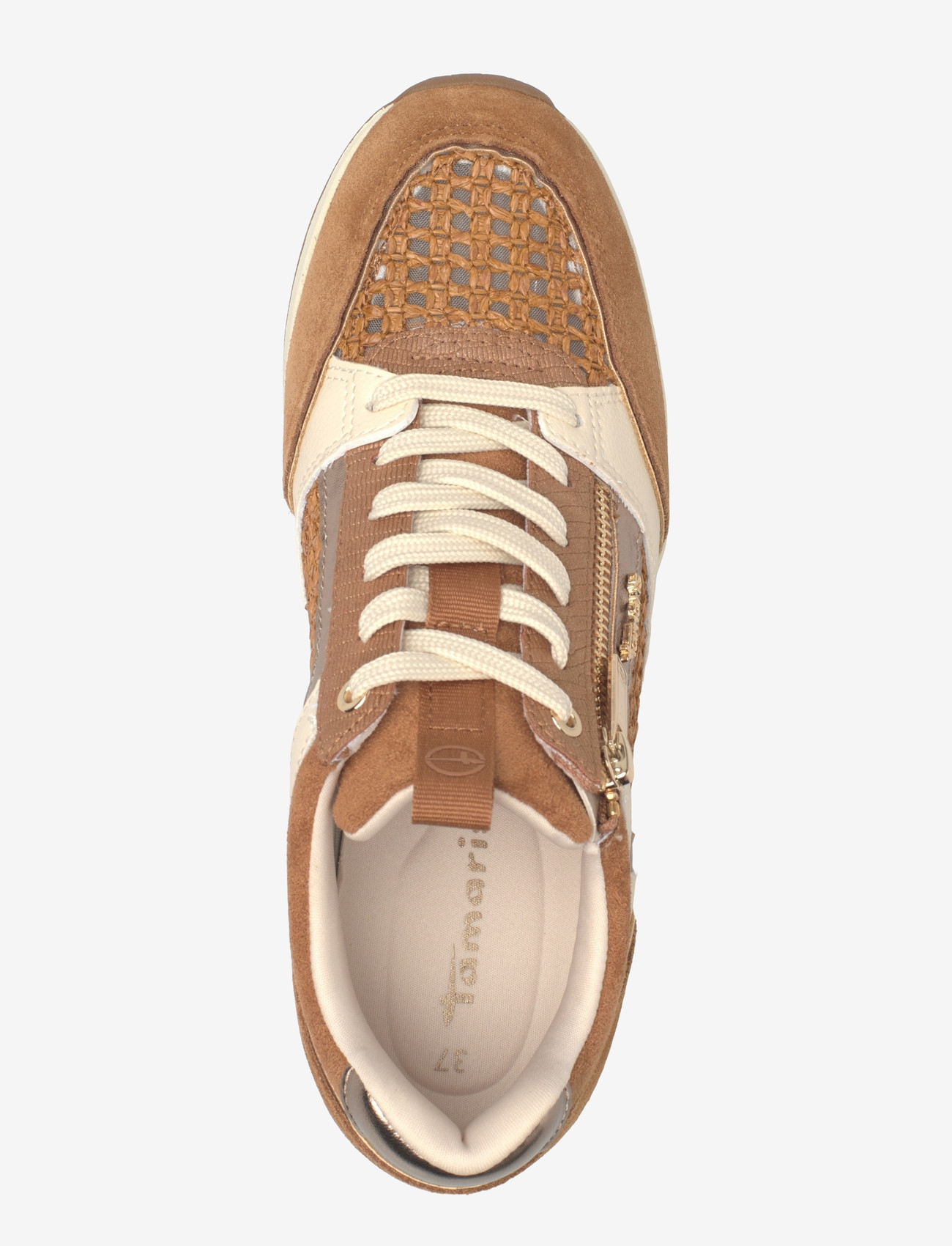 Tamaris - Women Lace-up - matalavartiset tennarit - camel comb - 3