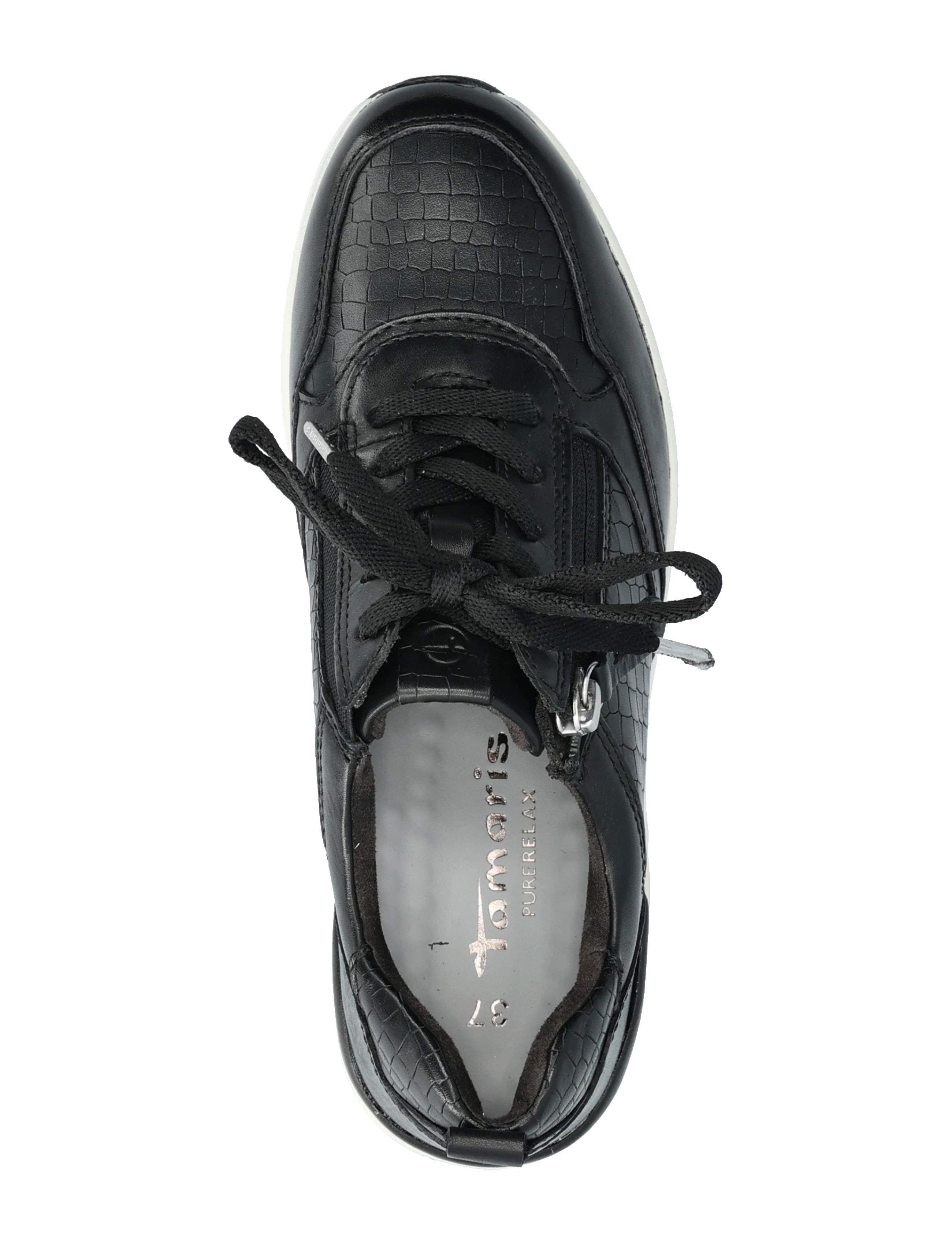 Tamaris - Women Lace-up - black struct. - 3
