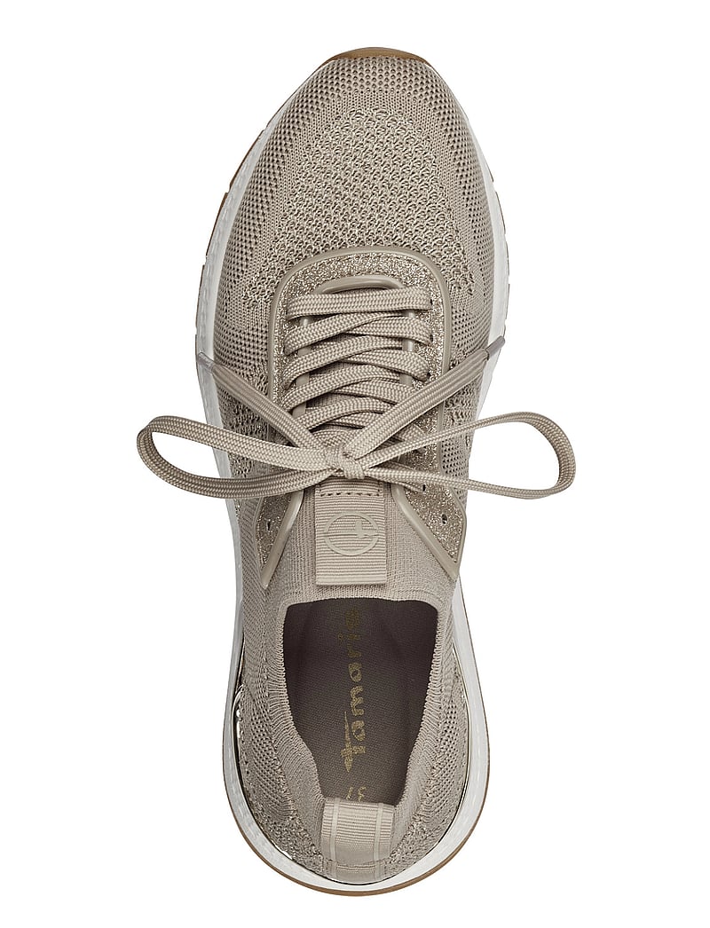 Tamaris - Women Lace-up - lágir strigaskór - ivory metallic - 1
