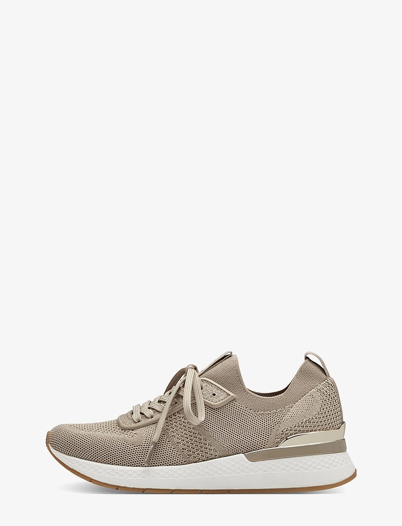 Tamaris - Women Lace-up - lágir strigaskór - ivory metallic - 3