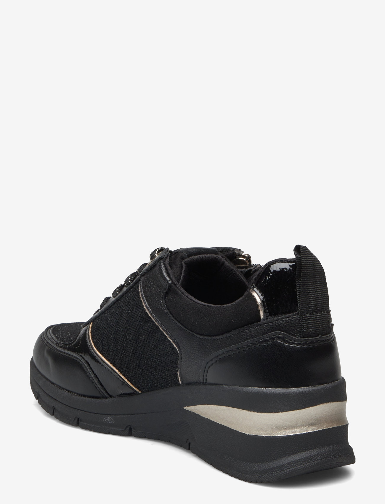 Tamaris - Women Lace-up - low top sneakers - black/gold - 2