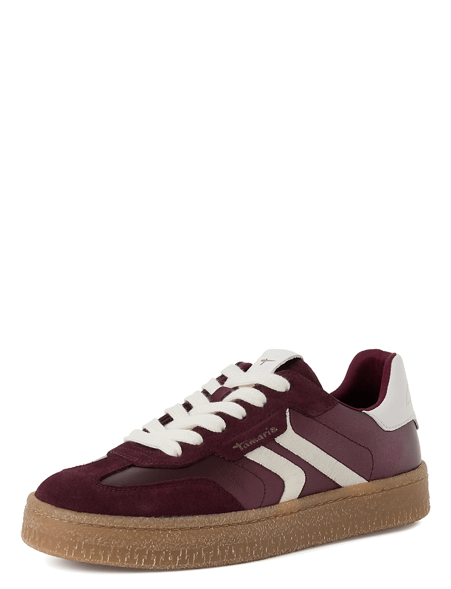 Tamaris - Women Lace-up - madala säärega tossud - bordeaux metallic - 0