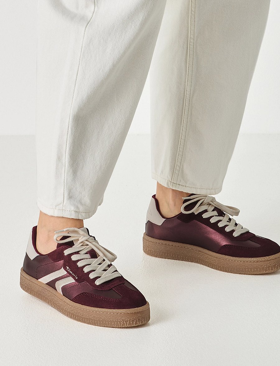 Tamaris - Women Lace-up - madala säärega tossud - bordeaux metallic - 5