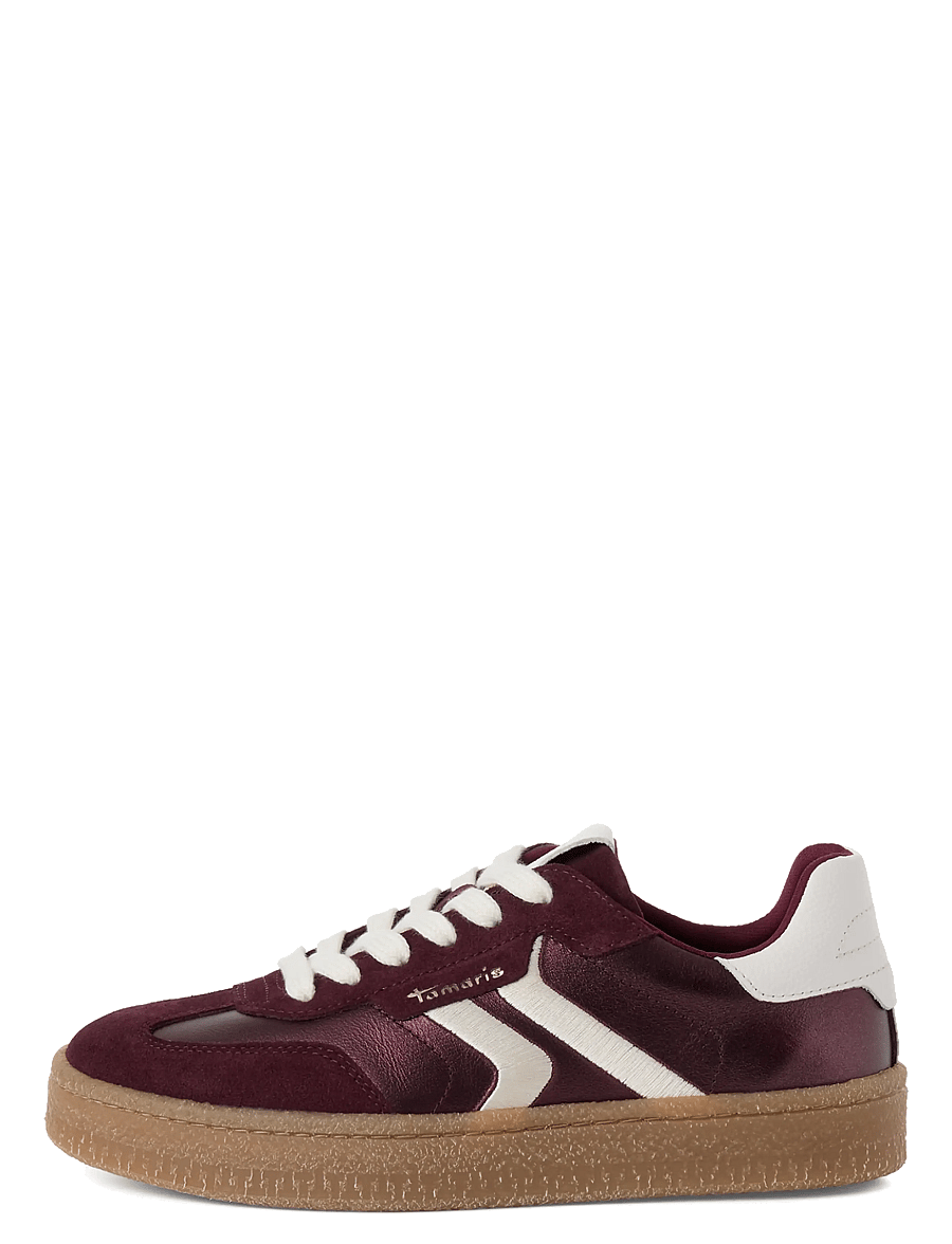 Tamaris - Women Lace-up - madala säärega tossud - bordeaux metallic - 1