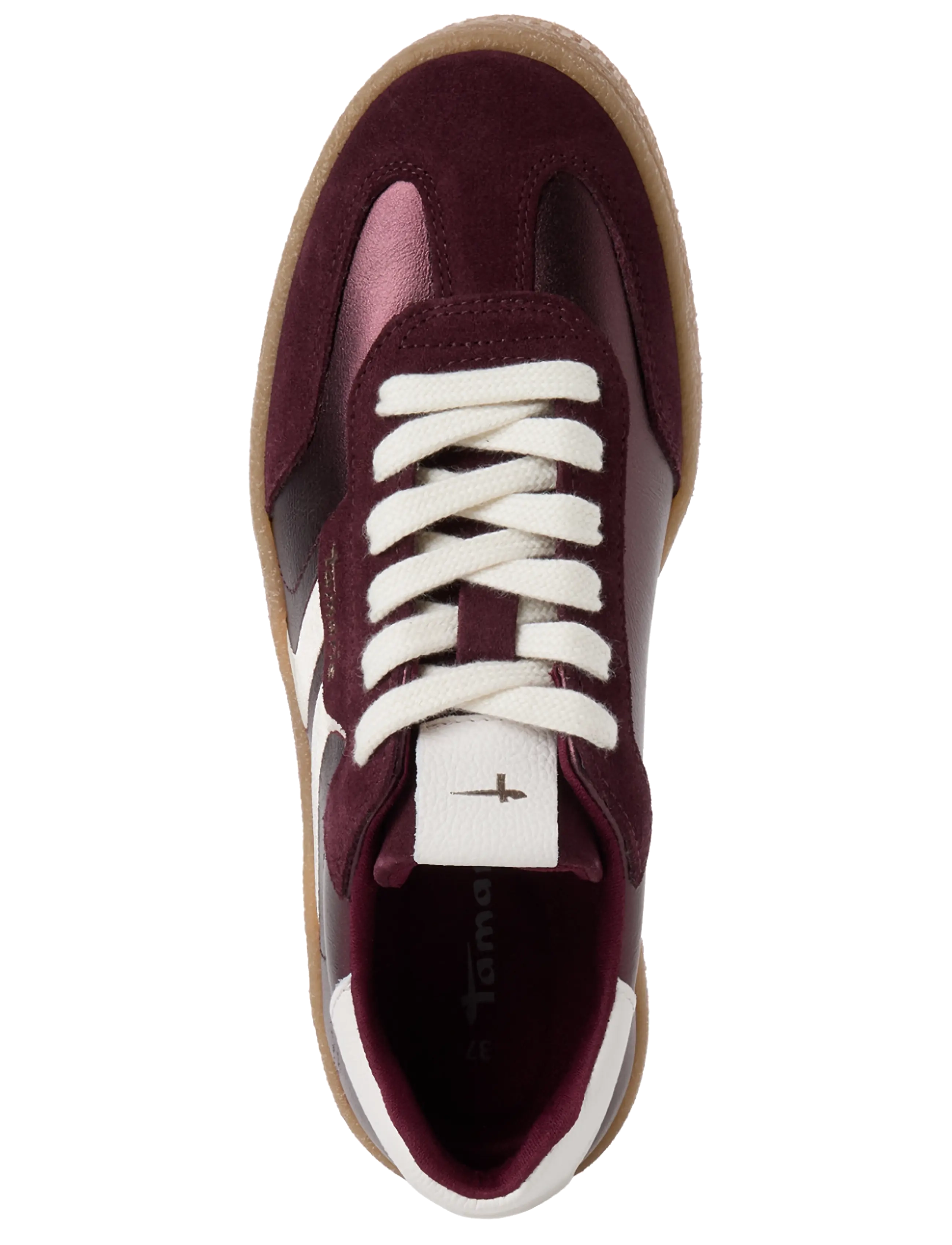 Tamaris - Women Lace-up - niedrige sneaker - bordeaux metallic - 4