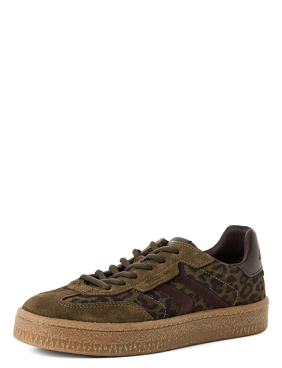 Tamaris - Women Lace-up - niedrige sneaker - olive leopard - 0