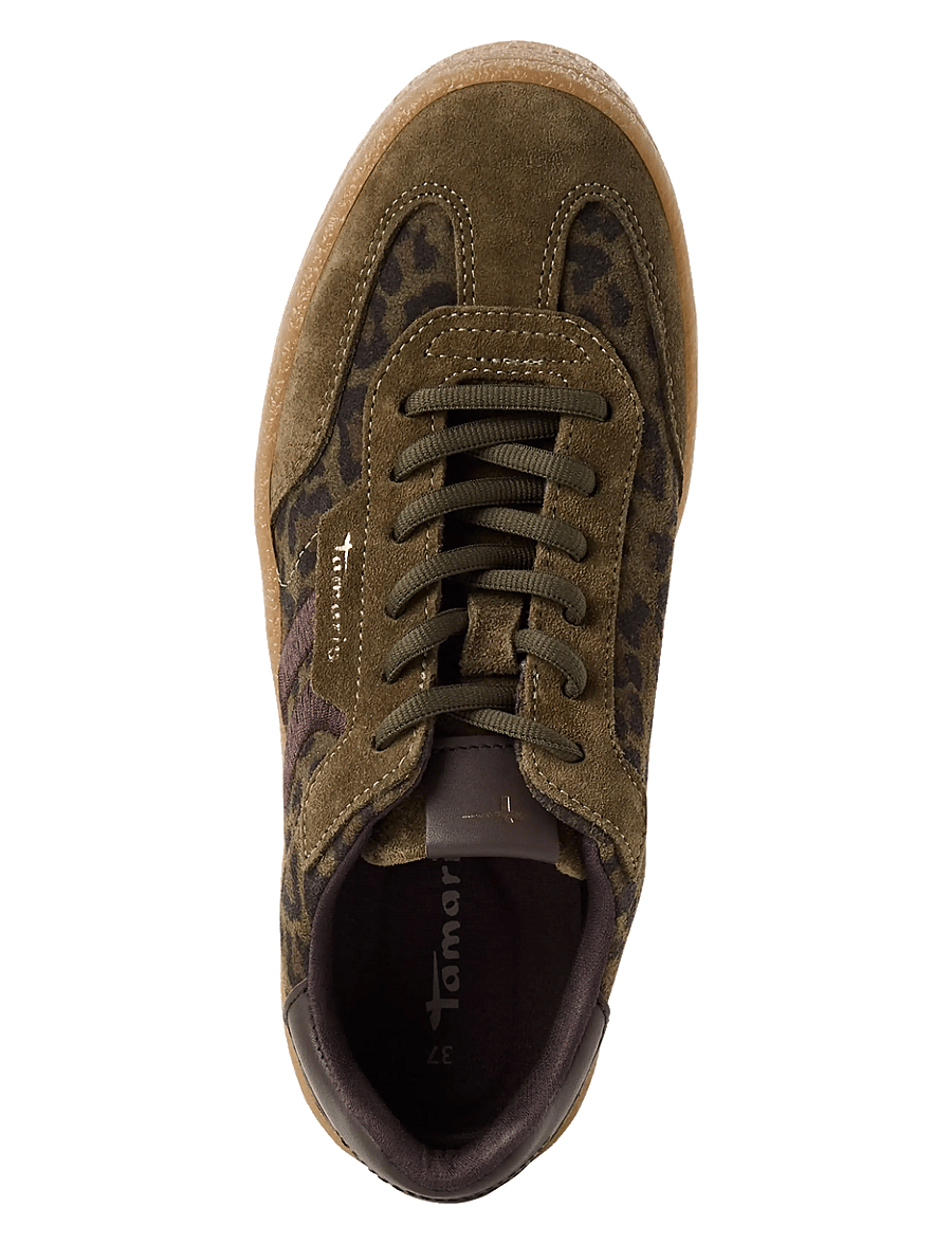 Tamaris - Women Lace-up - niedrige sneaker - olive leopard - 4