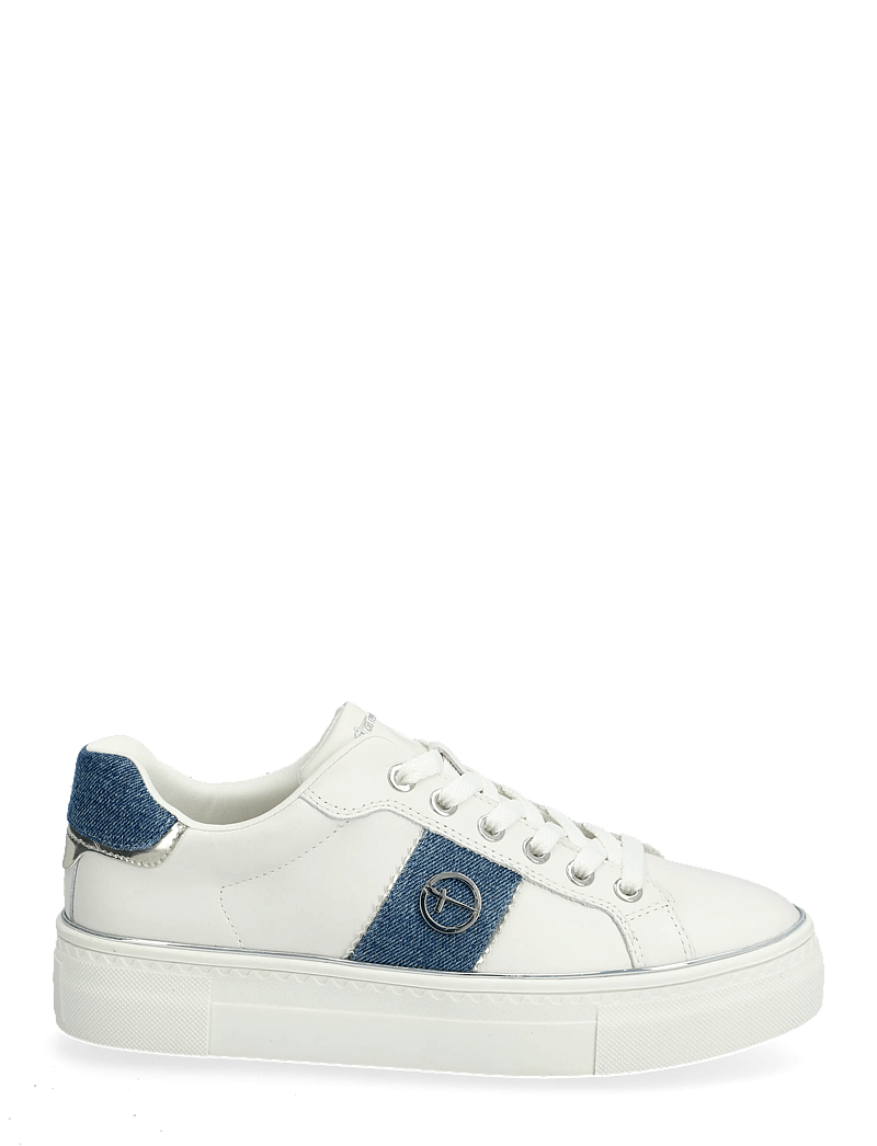 Tamaris - Women Lace-up - konfirmation - white/denim - 1