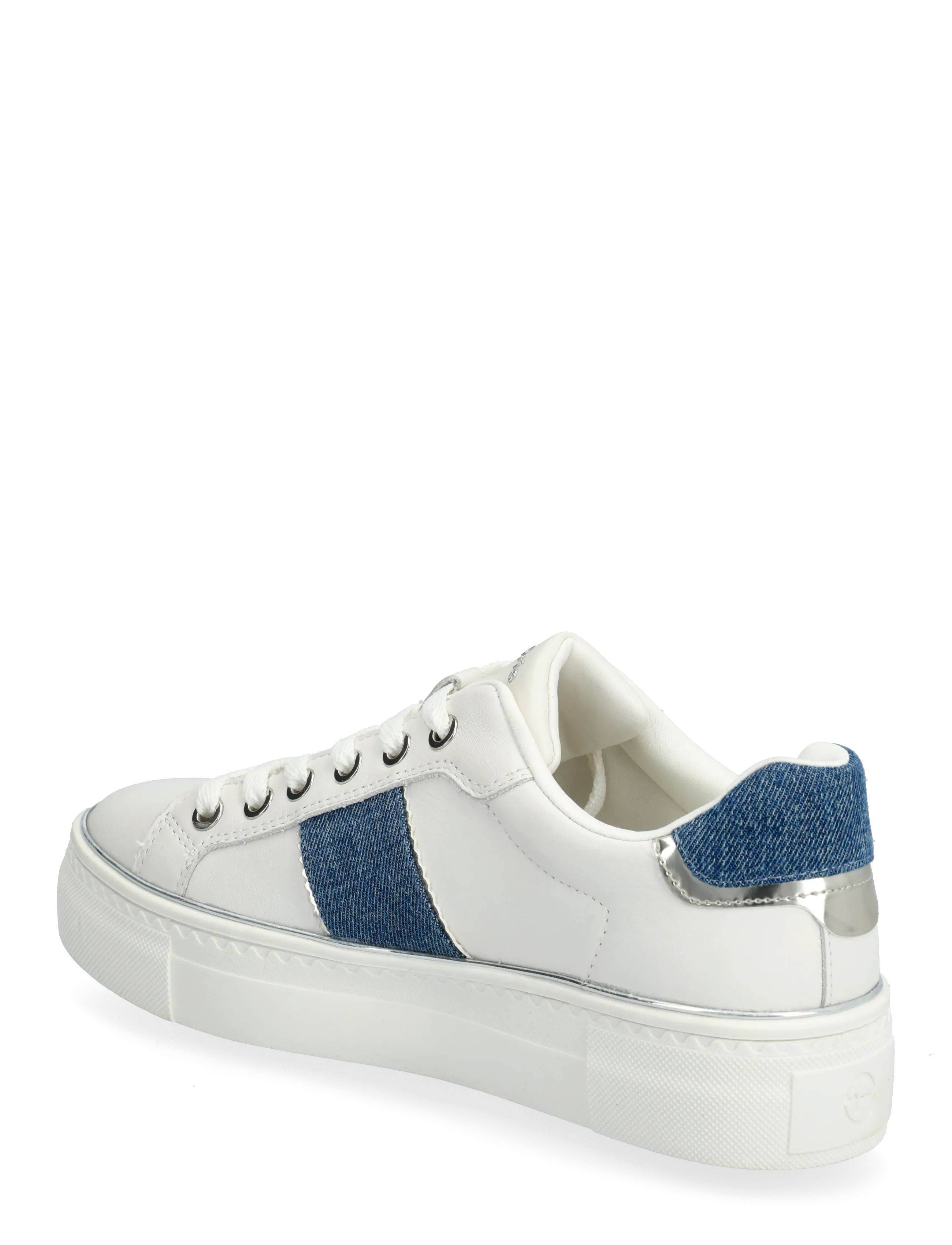 Tamaris - Women Lace-up - confirmation - white/denim - 2