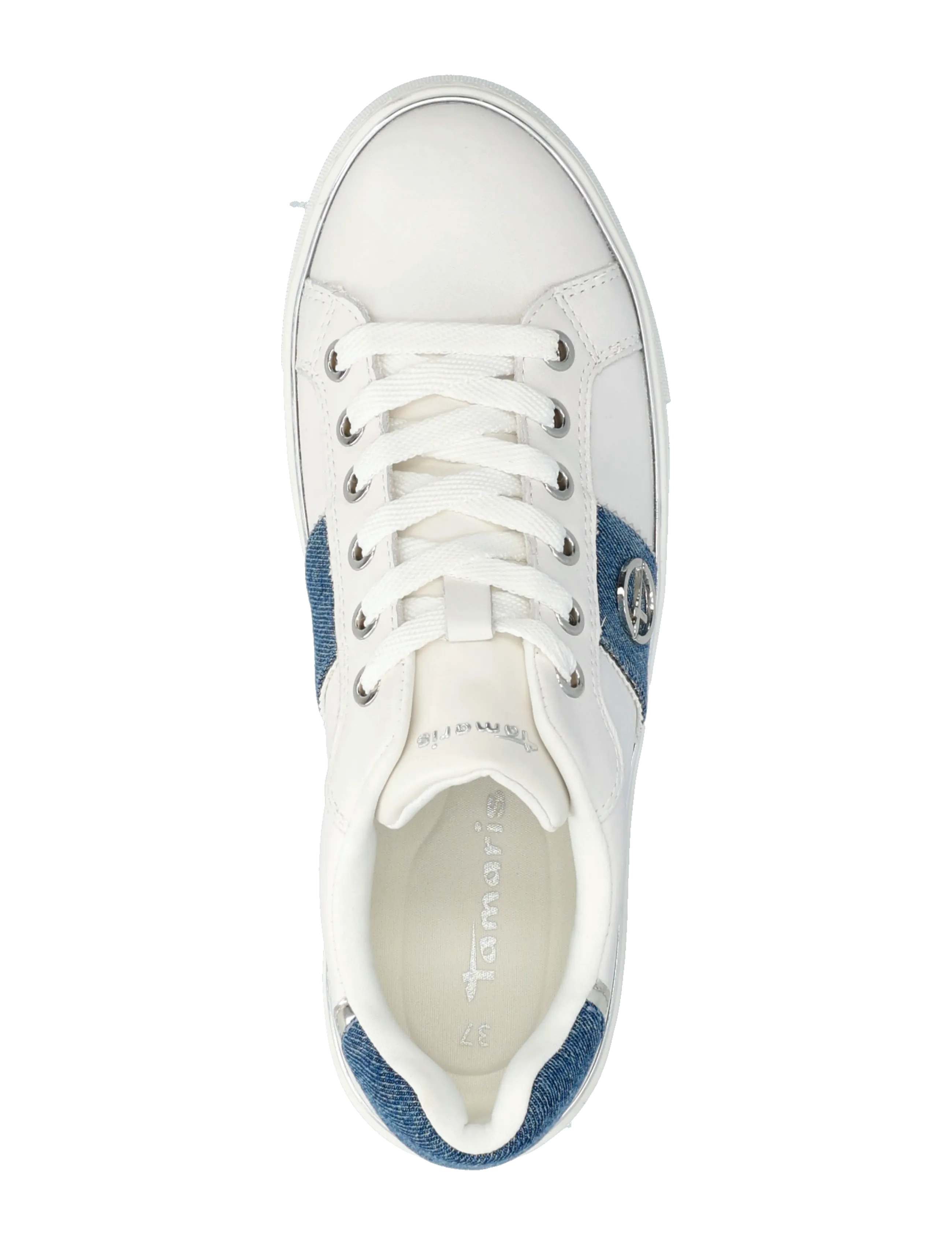Tamaris - Women Lace-up - confirmation - white/denim - 3