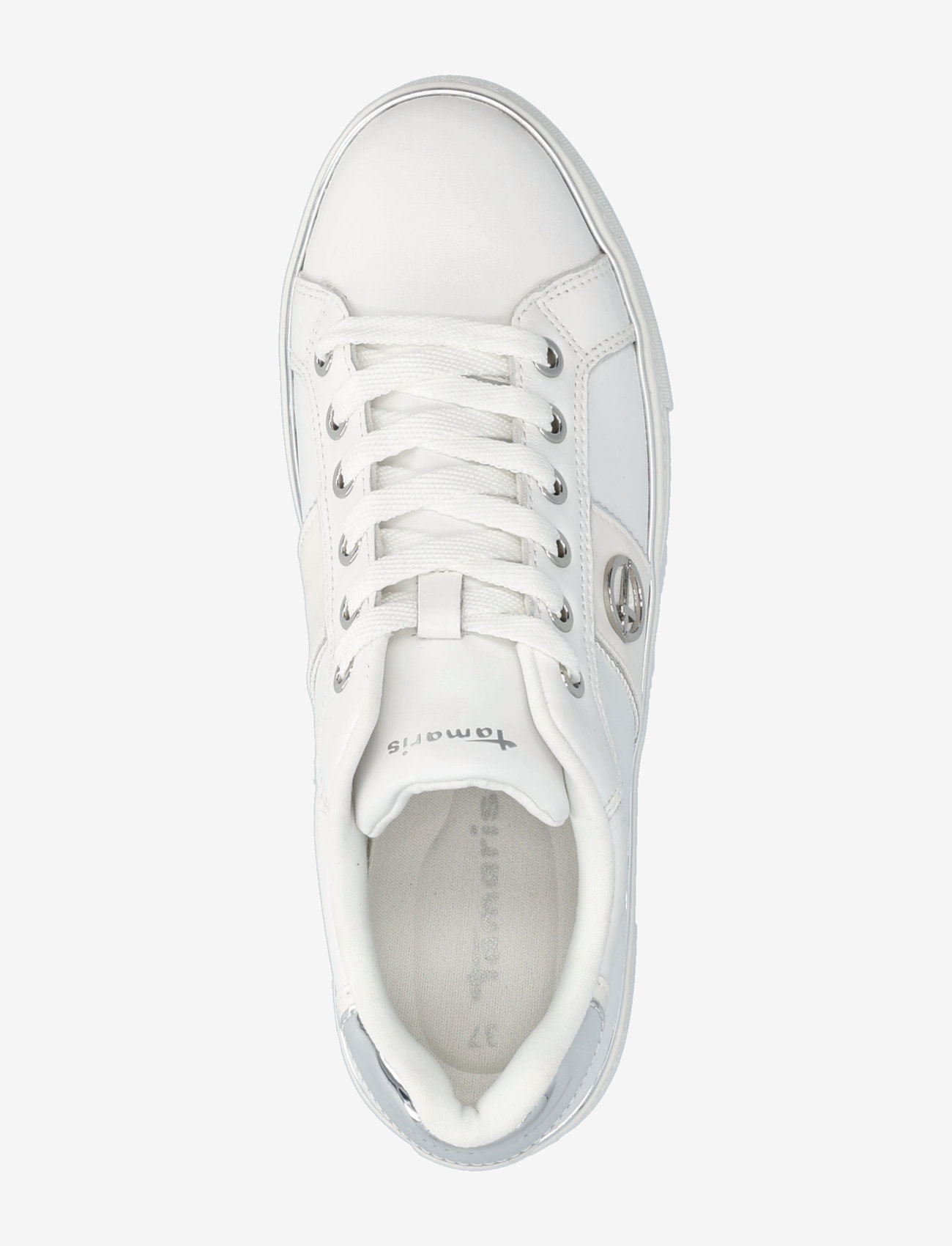 Tamaris - Women Lace-up - låga sneakers - white/silver - 3