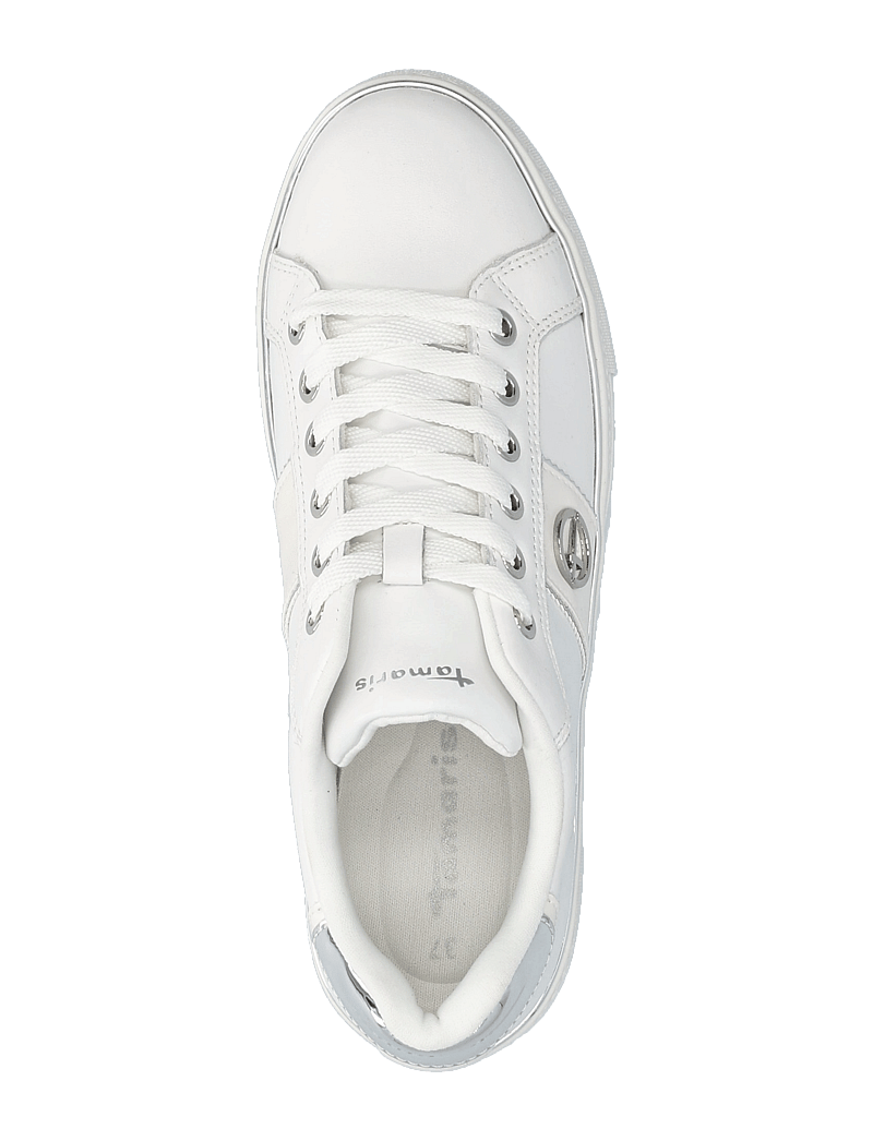 Tamaris - Women Lace-up - låga sneakers - white/silver - 3