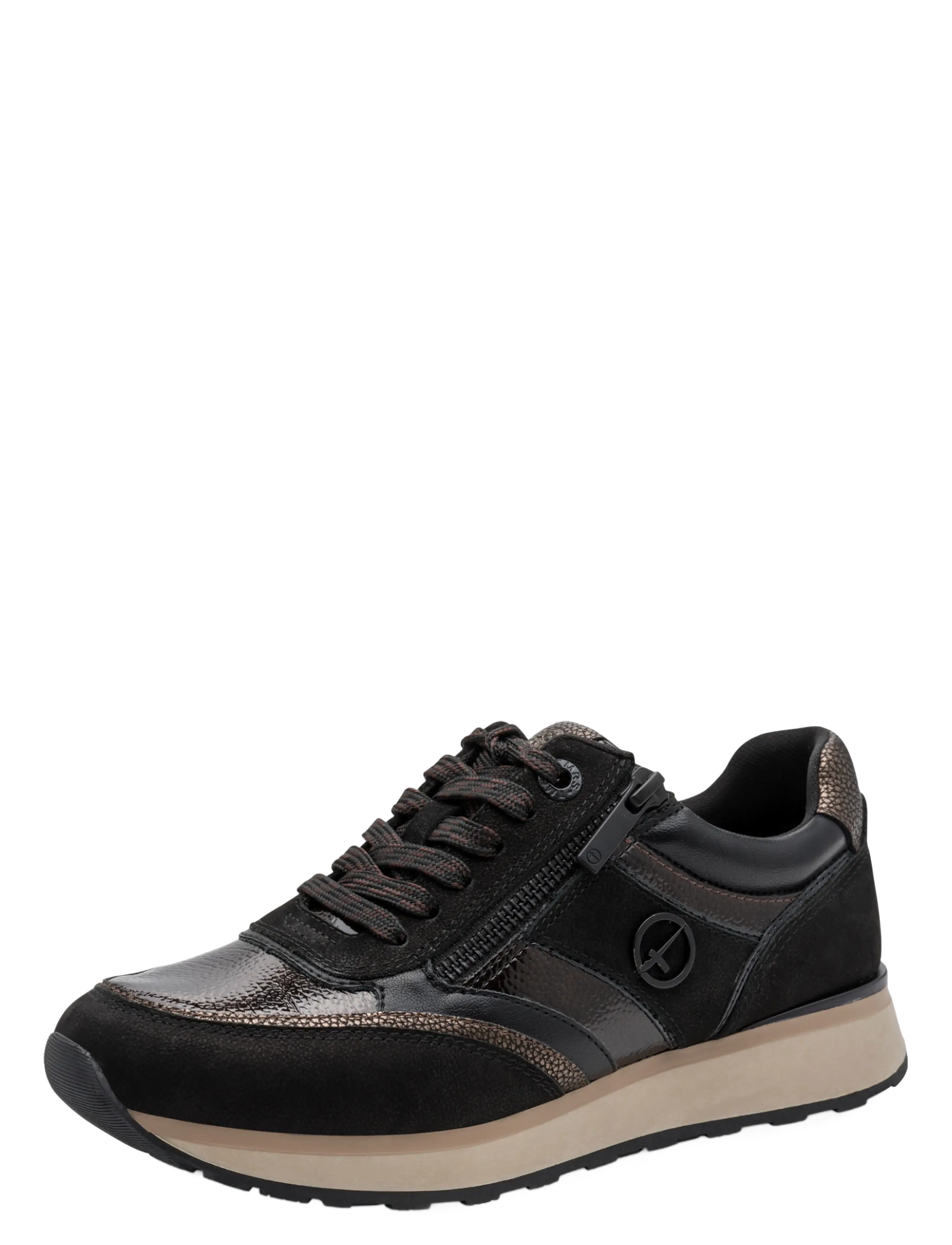 Tamaris Women Lace-Up, 36, Sneakers, Schwarz - Low-top Frauen