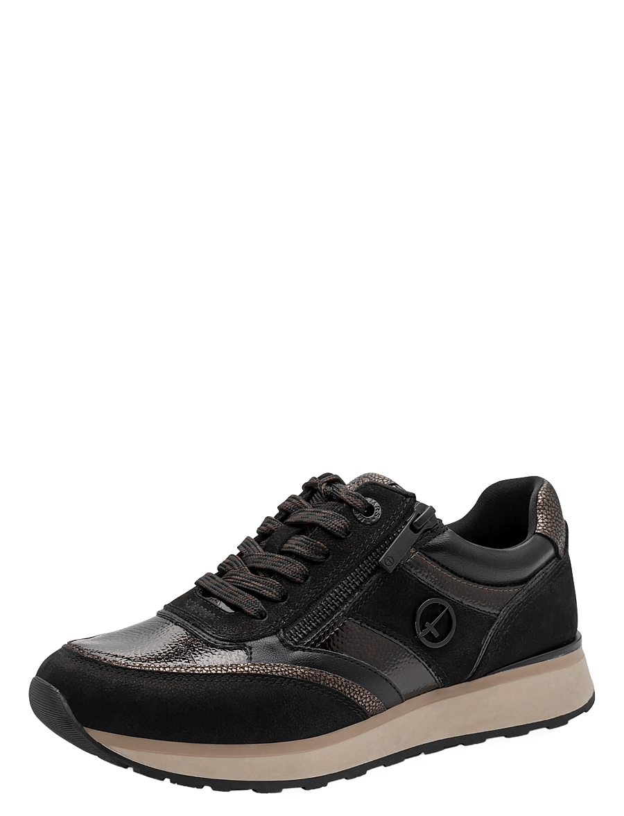 Tamaris - Women Lace-up - lave sneakers - black comb - 0