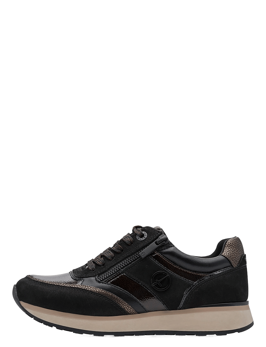 Tamaris - Women Lace-up - lave sneakers - black comb - 1
