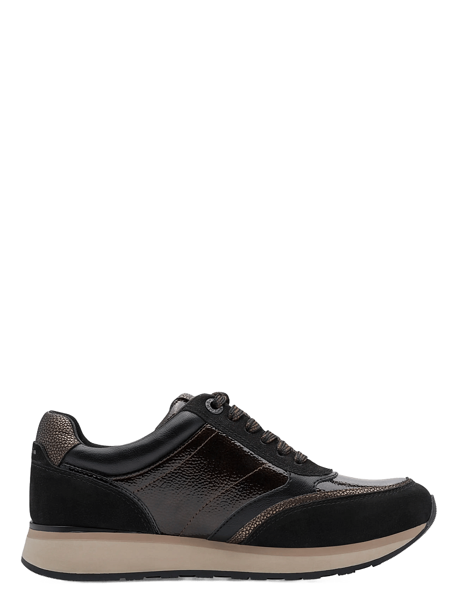 Tamaris - Women Lace-up - lave sneakers - black comb - 2