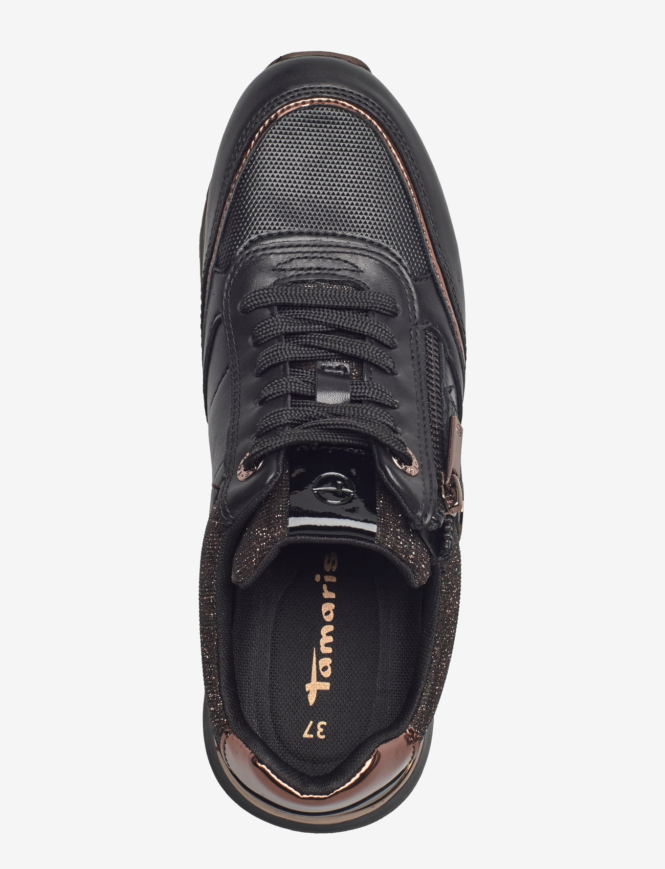 Tamaris - Women Lace-up - lave sneakers - black/copper - 3