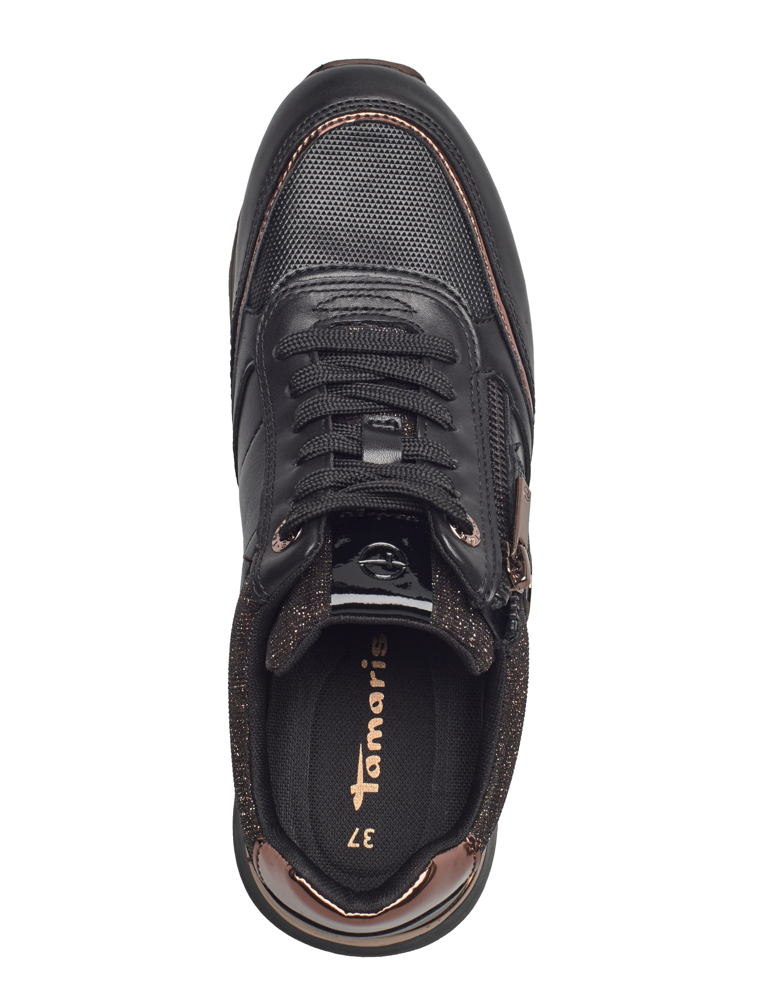 Tamaris - Women Lace-up - lave sneakers - black/copper - 3