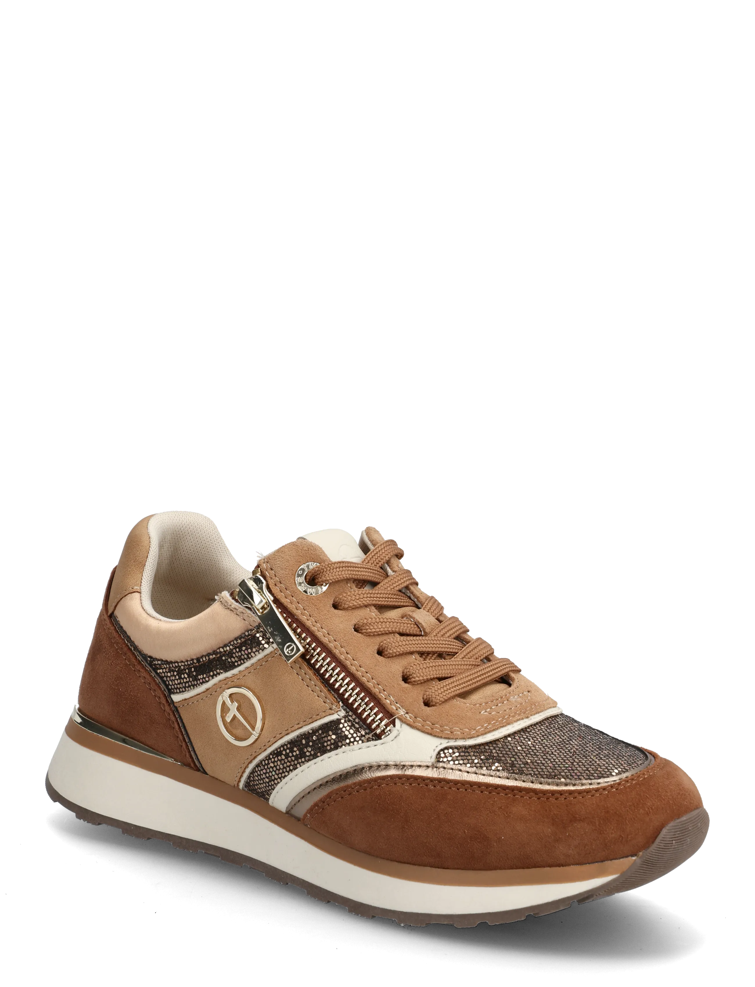 Tamaris Women Lace-up - Sneakers - COGNAC COMB / beige