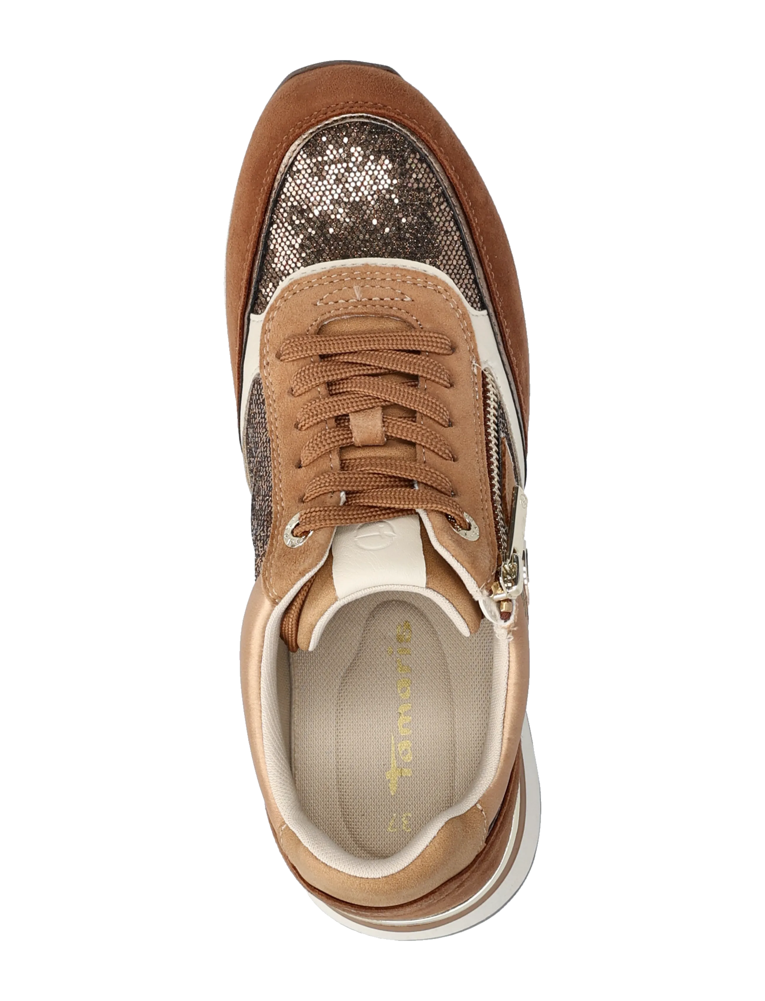 Tamaris - Women Lace-up - lave sneakers - cognac comb - 3
