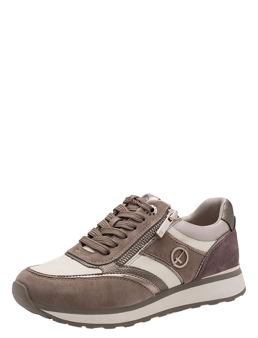 Tamaris - Women Lace-up - niedrige sneaker - taupe comb - 0