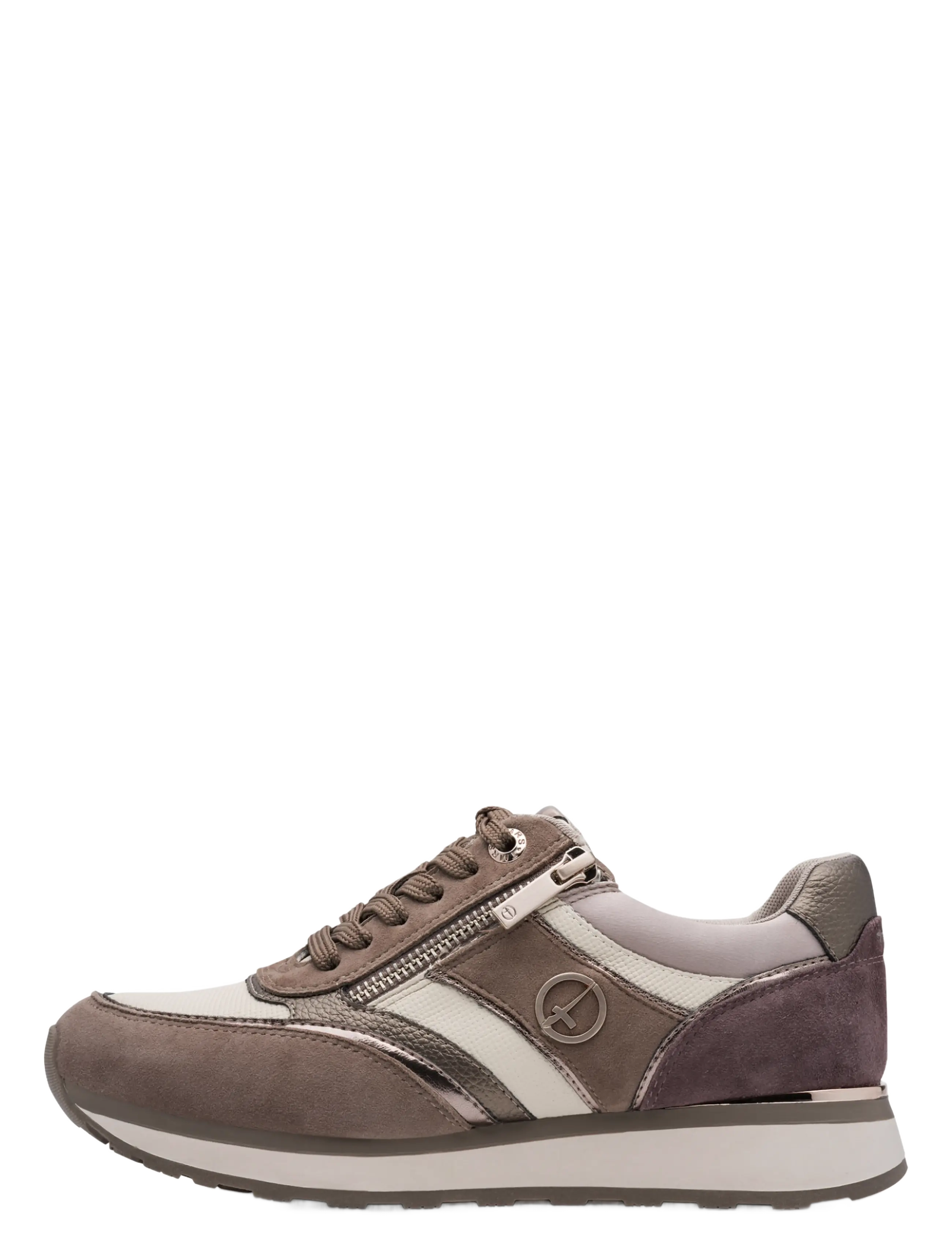 Tamaris - Women Lace-up - madala säärega tossud - taupe comb - 1