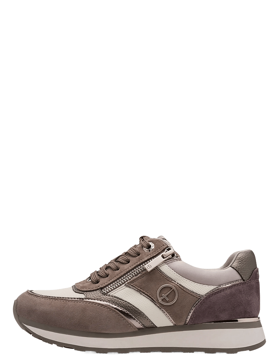 Tamaris - Women Lace-up - niedrige sneaker - taupe comb - 1