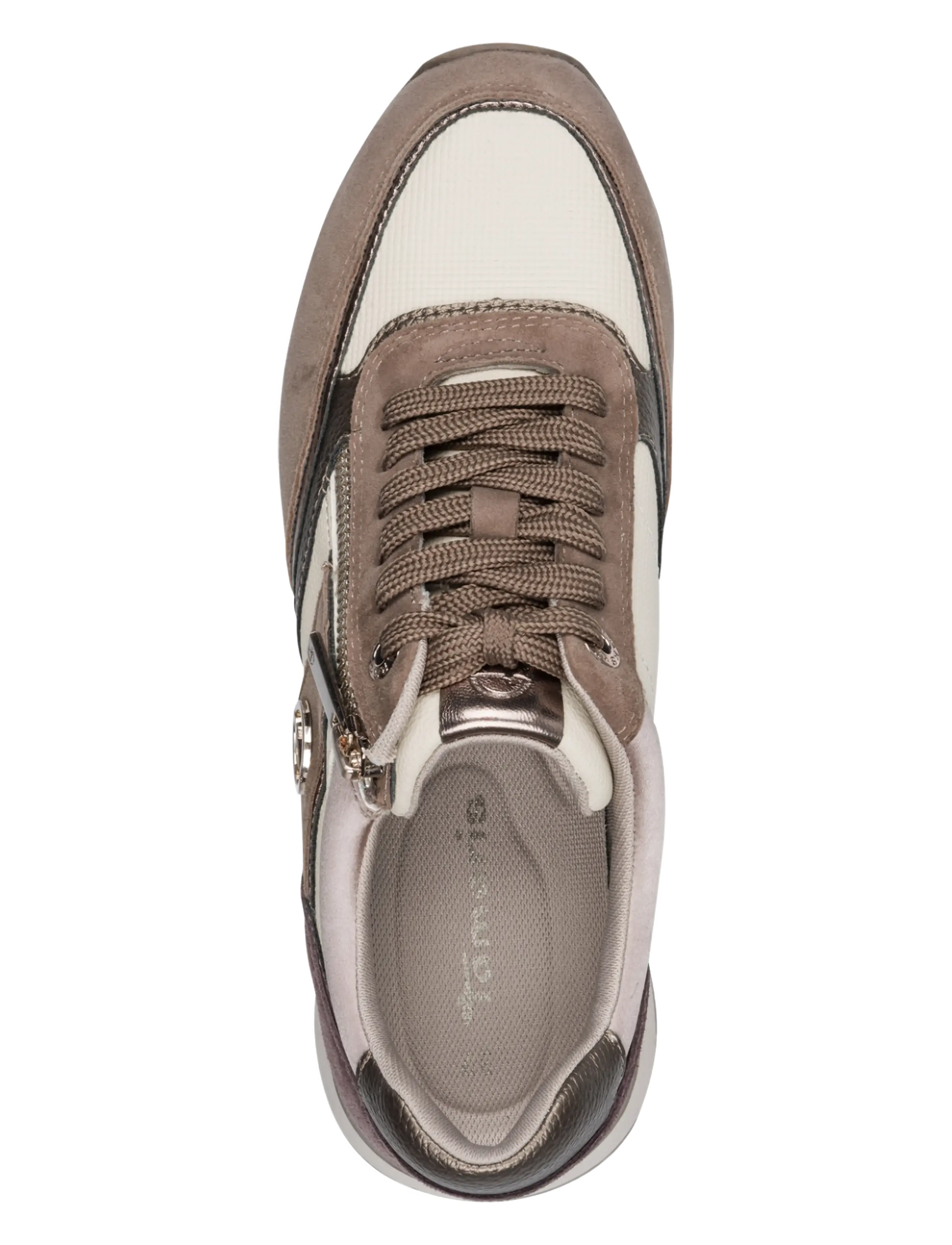 Tamaris - Women Lace-up - madala säärega tossud - taupe comb - 4