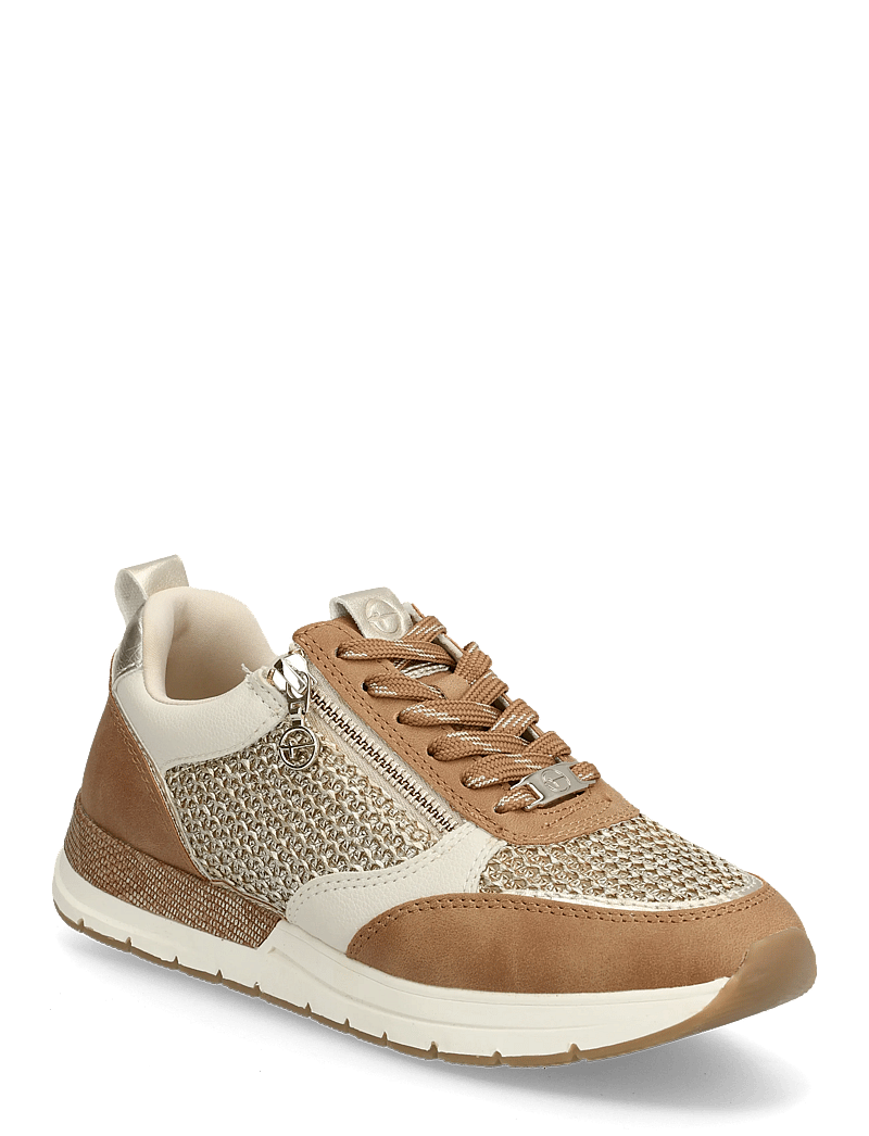 Tamaris - Women Lace-up - konfirmationstøj - cognac comb - 0