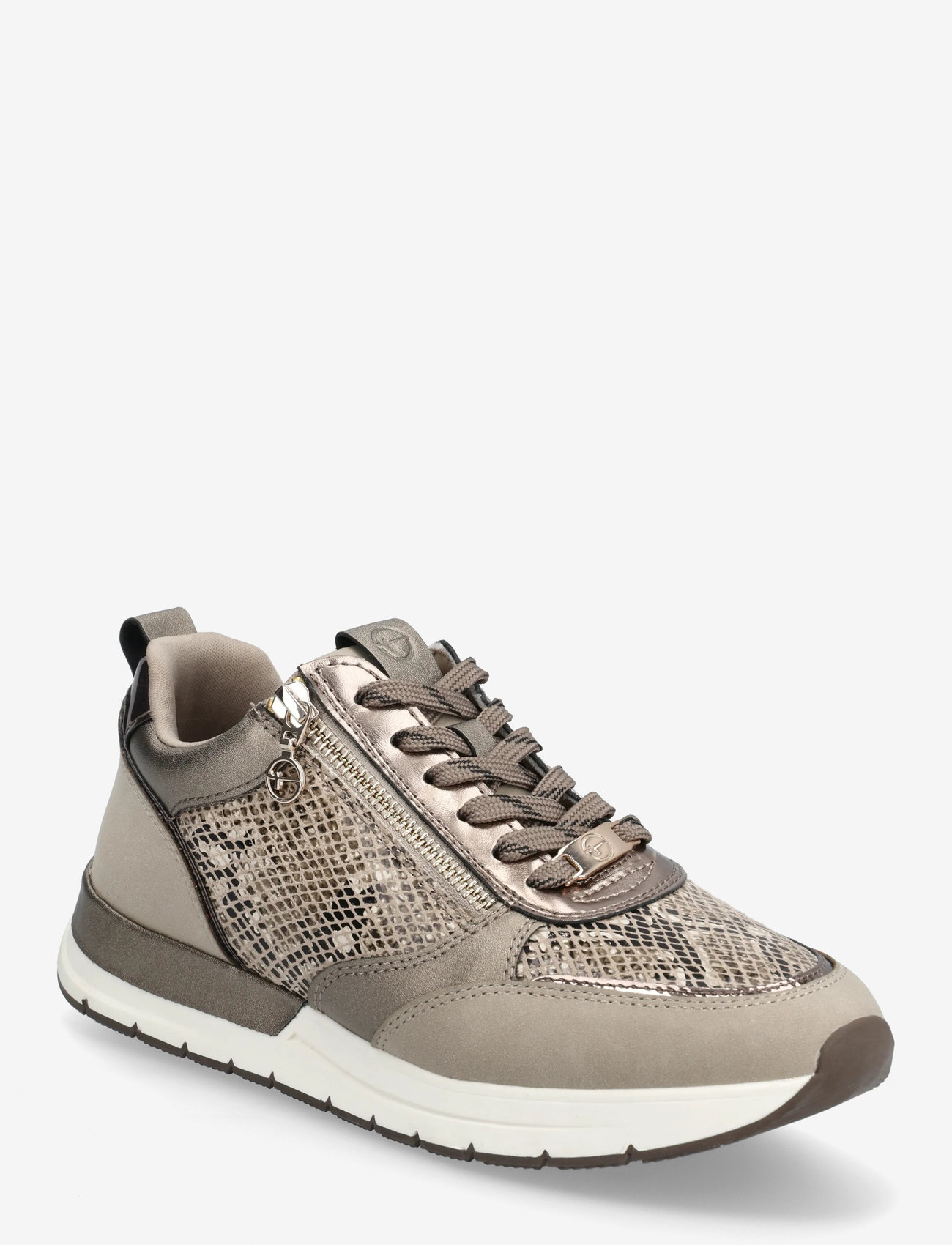 Tamaris - Women Lace-up - madala säärega tossud - taupe/snake - 0