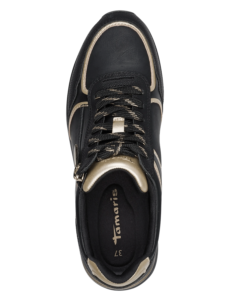 Tamaris - Women Lace-up - niedrige sneaker - black comb - 4
