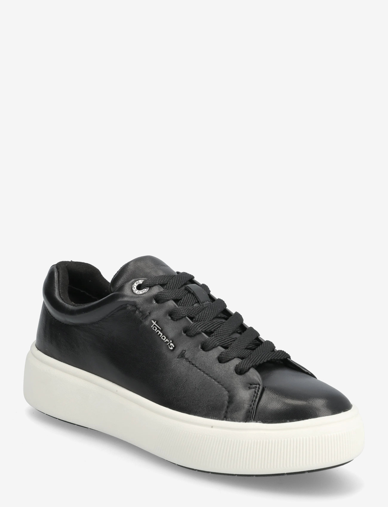 Tamaris - Women Lace-up - lave sneakers - black leather - 0