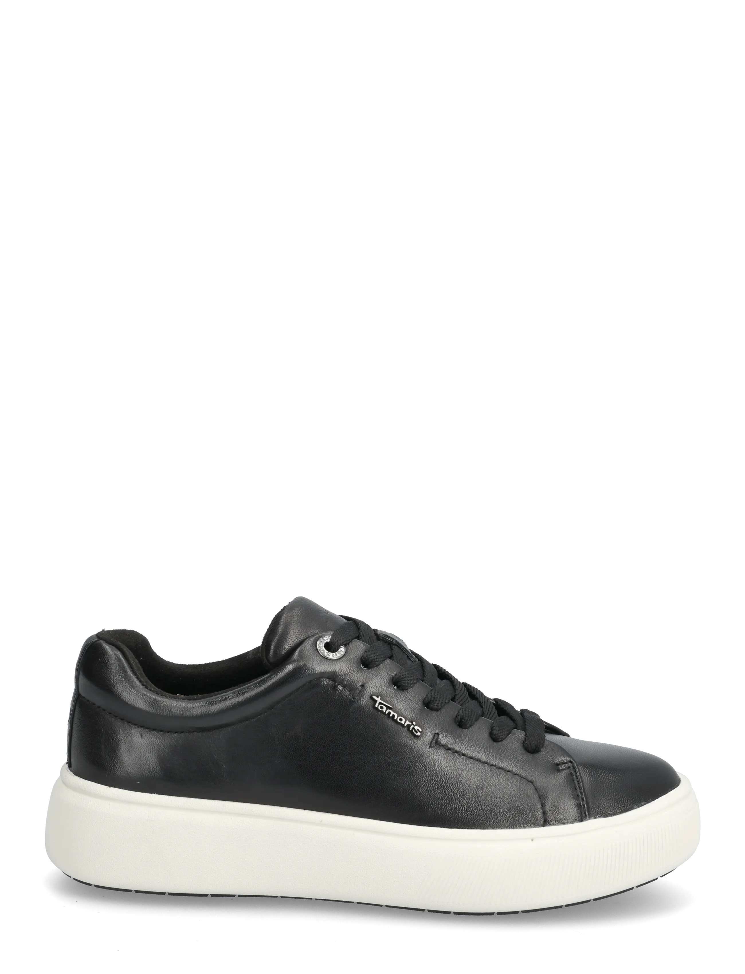 Tamaris - Women Lace-up - lágir strigaskór - black leather - 1