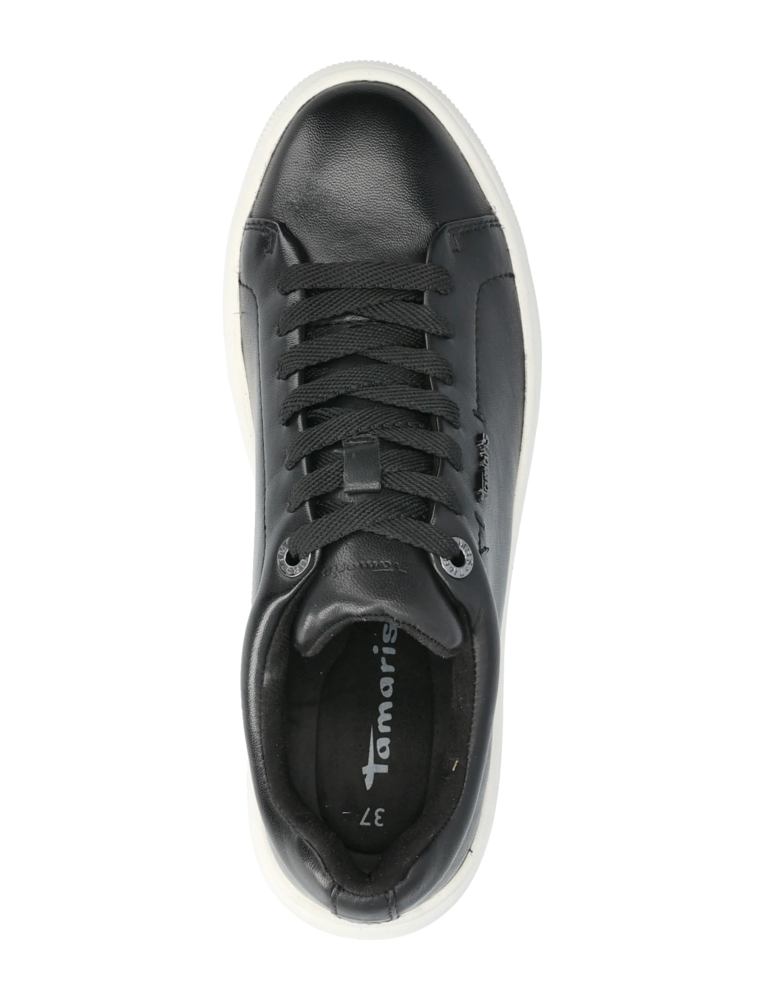 Tamaris - Women Lace-up - lágir strigaskór - black leather - 3
