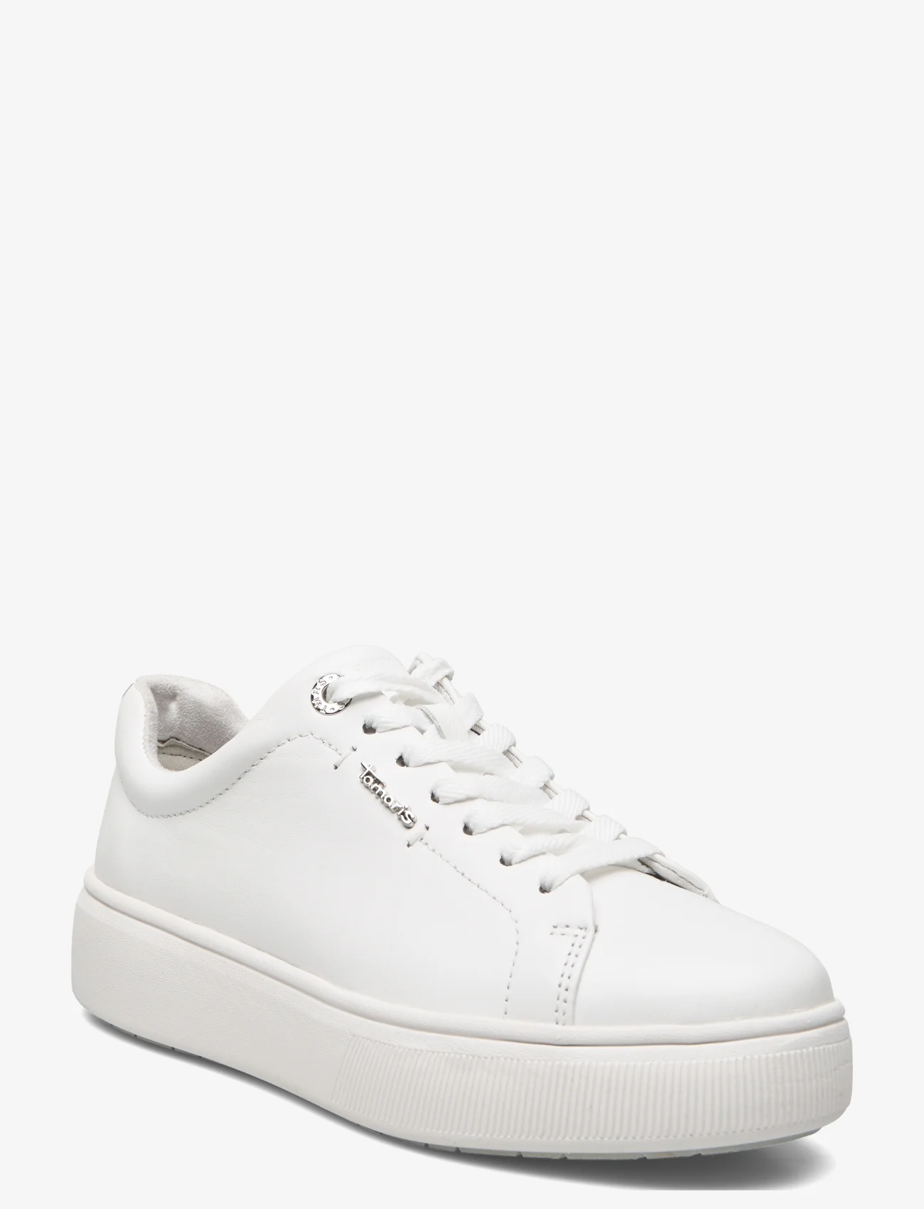 Tamaris - Women Lace-up - lage sneakers - white leather - 0