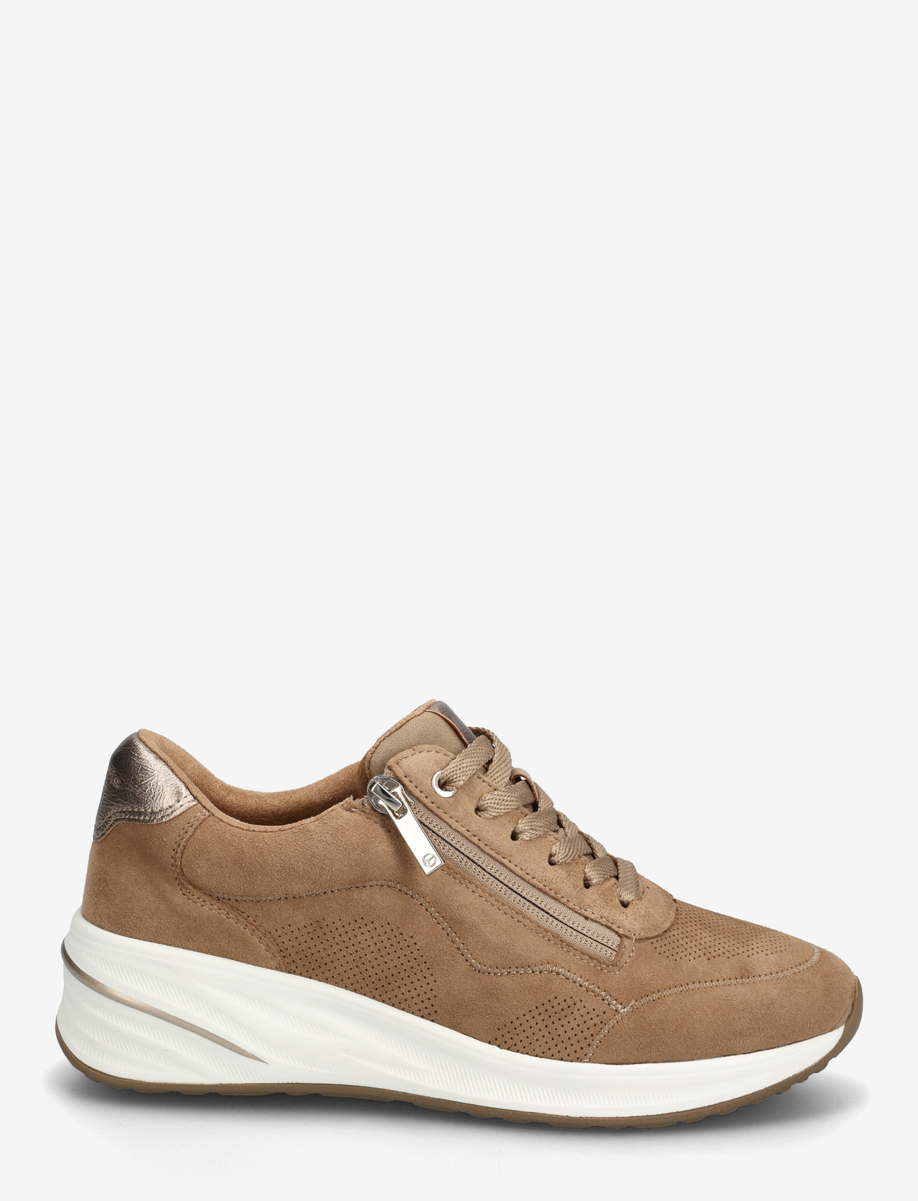 Tamaris - Women Lace-up - camel suede - 1