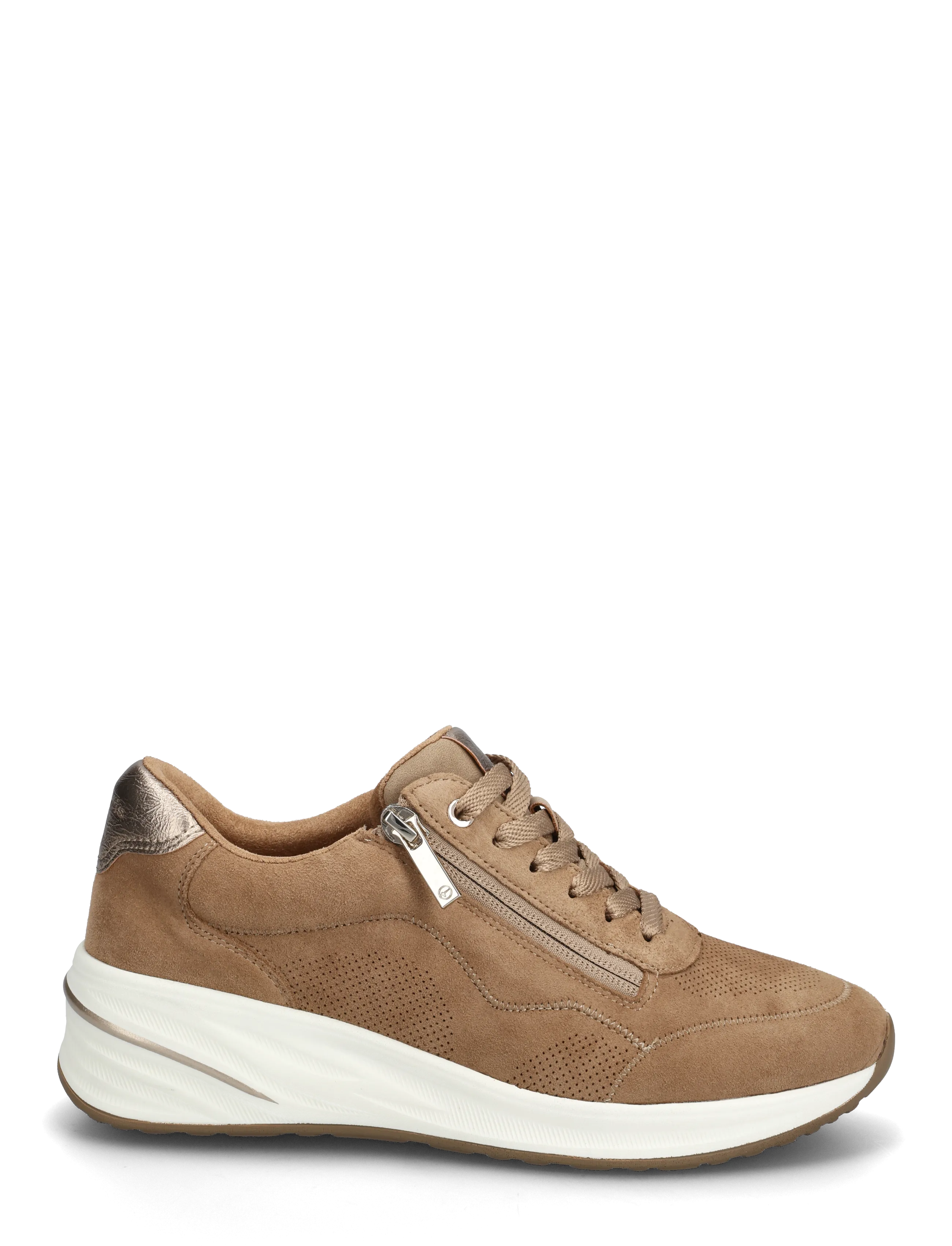 Tamaris - Women Lace-up - camel suede - 1