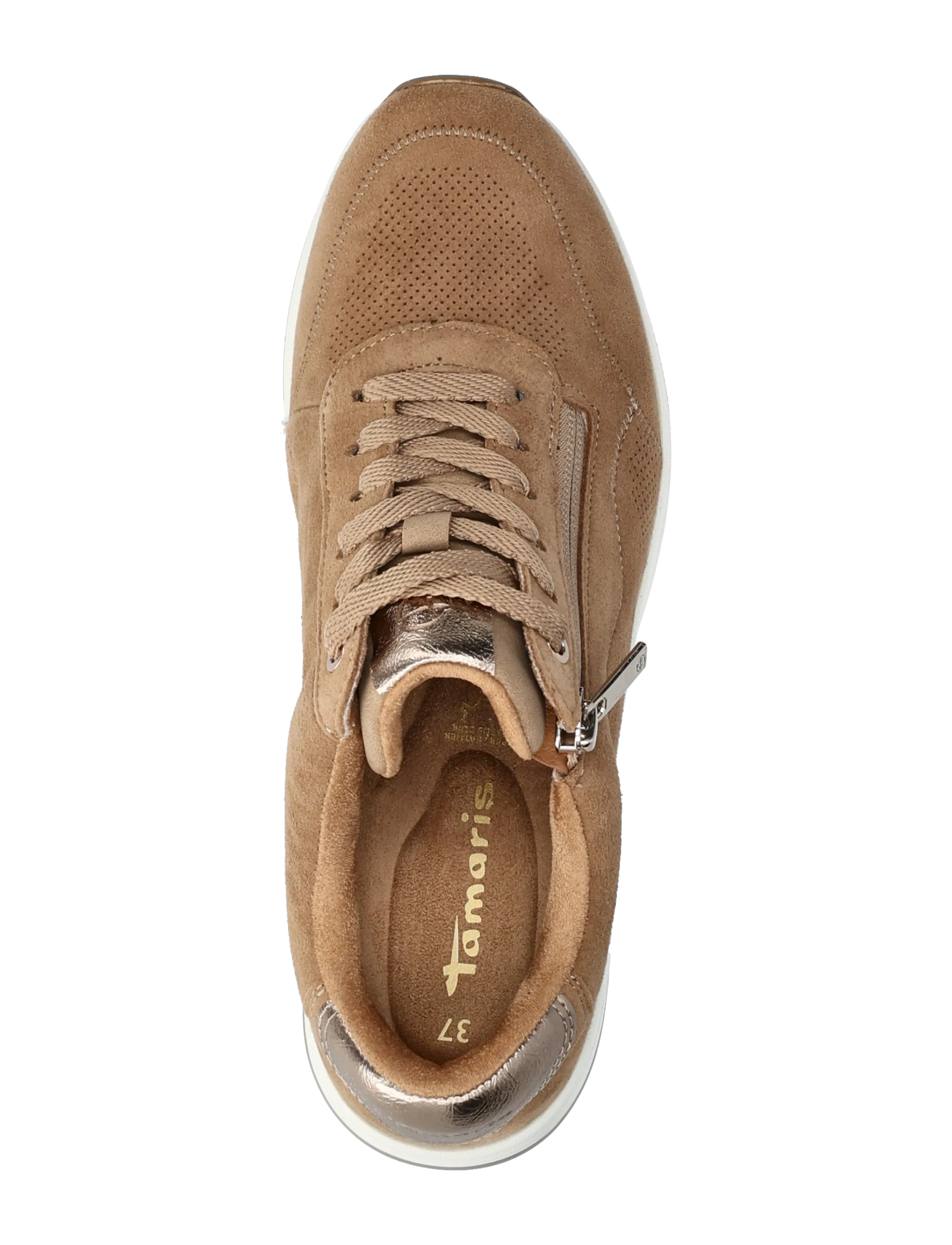 Tamaris - Women Lace-up - camel suede - 3