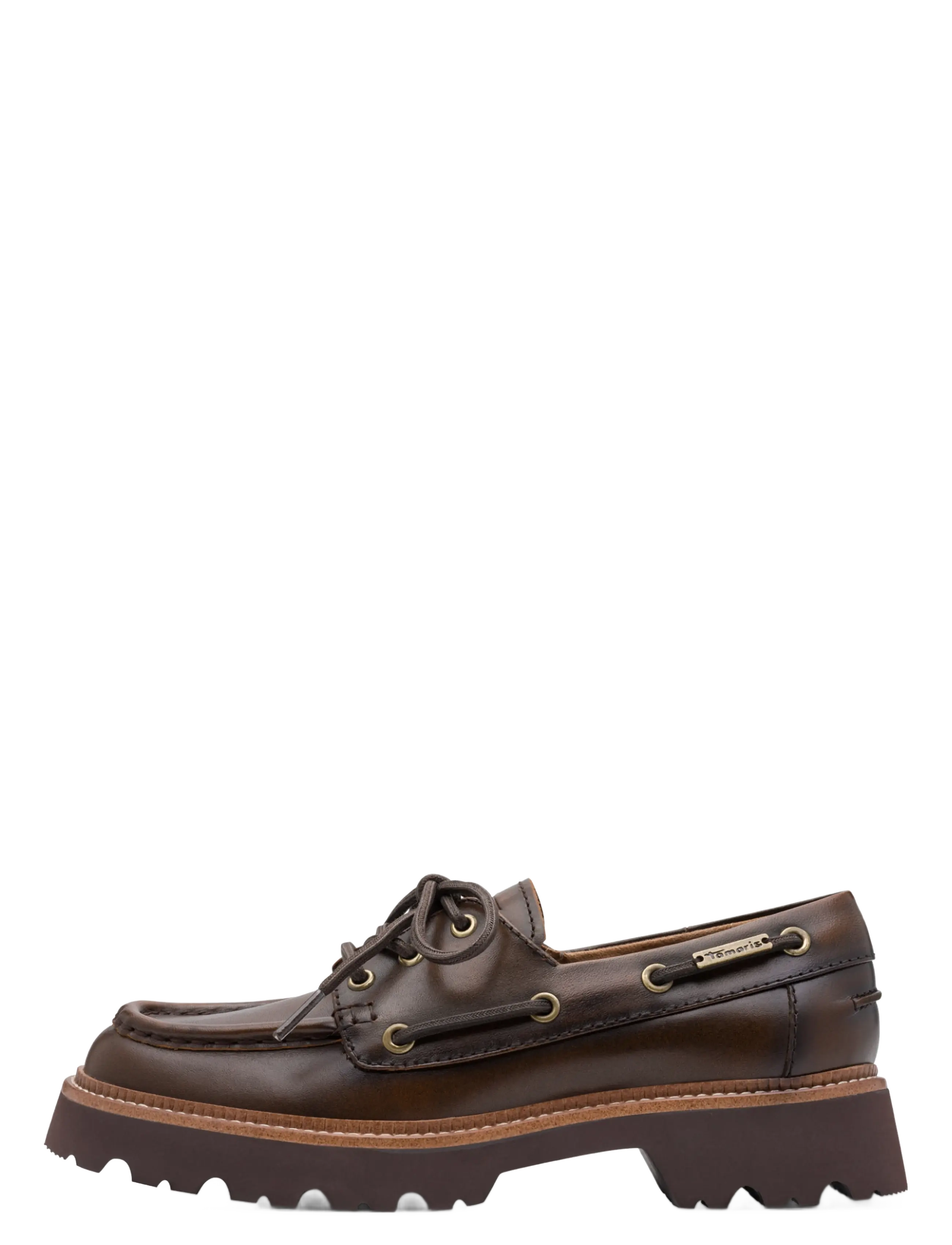 Tamaris - Women Lace-up - mocca leather - 1