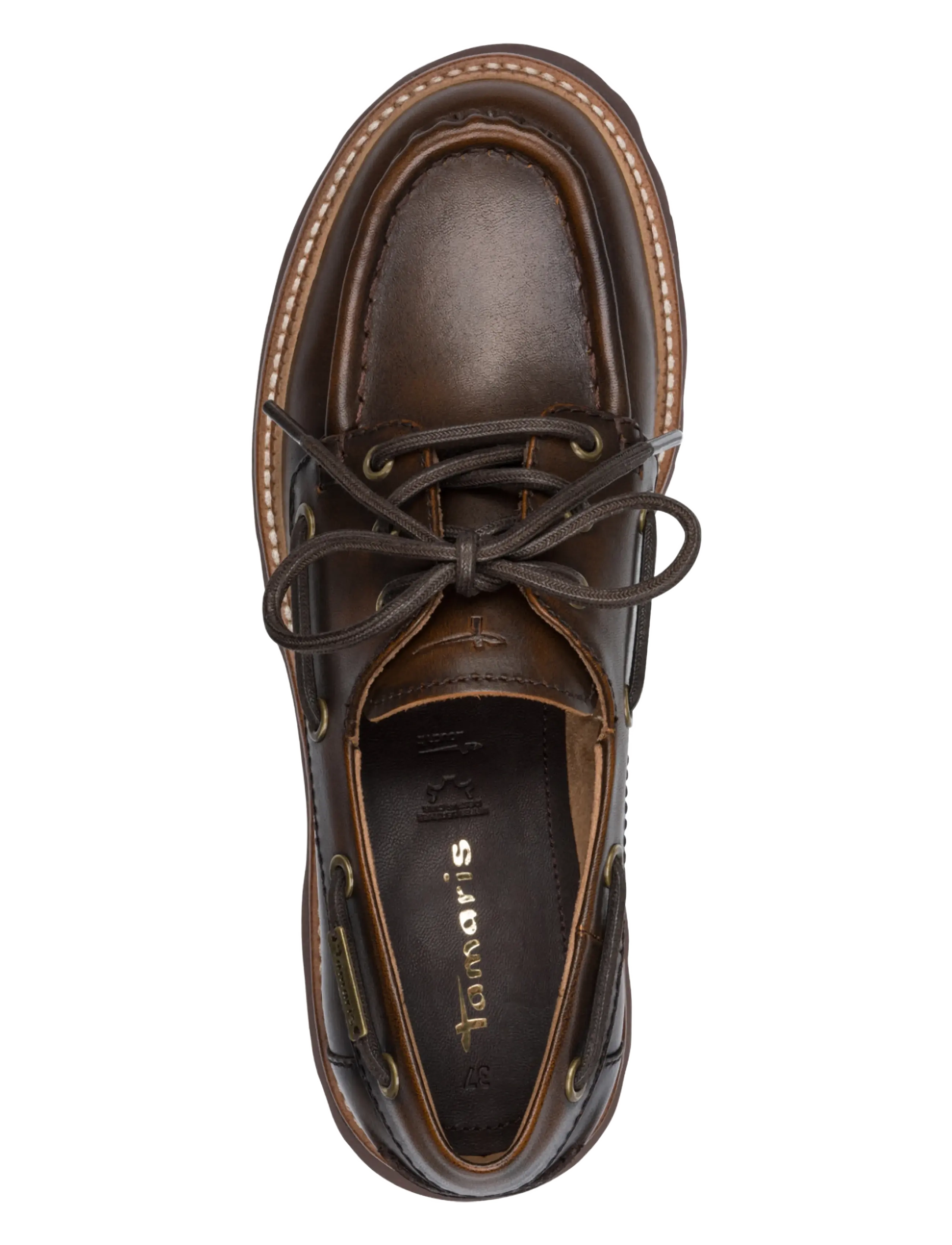 Tamaris - Women Lace-up - mocca leather - 4