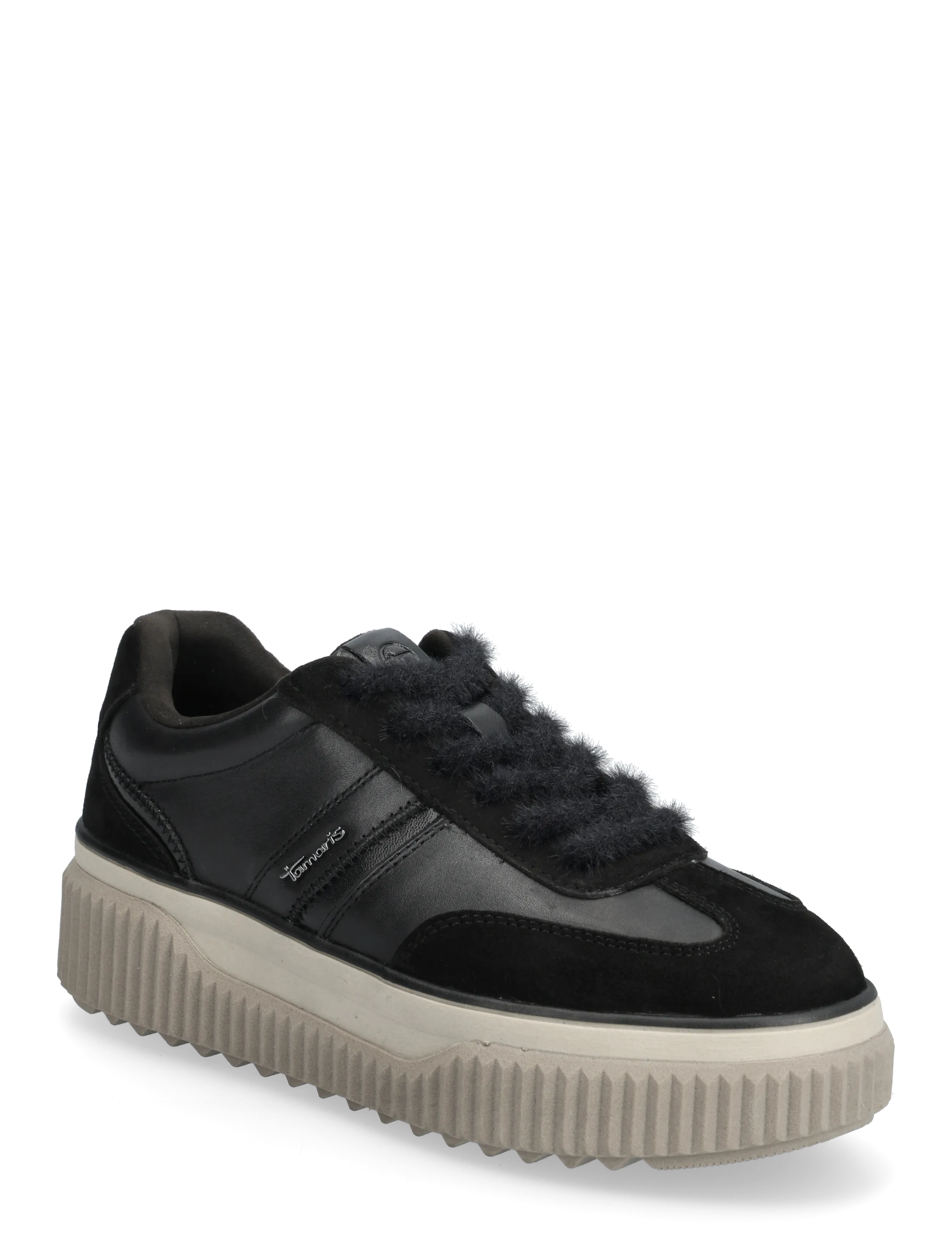 Tamaris Women Lace-up - Sneakers - BLACK LEATHER / black
