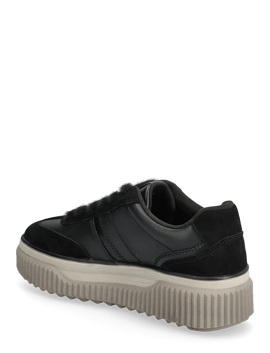Tamaris - Women Lace-up - platform sneakers - black leather - 2