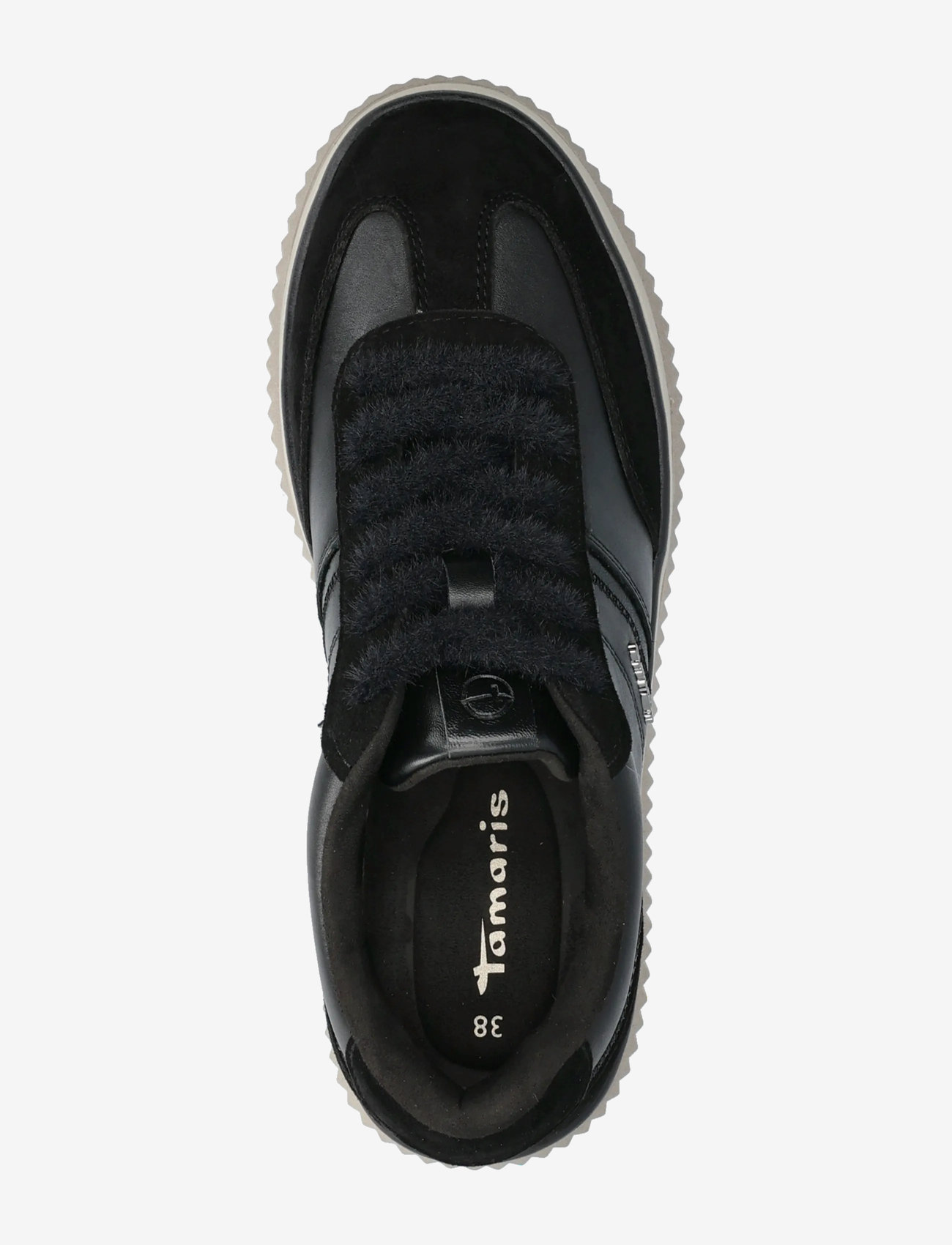 Tamaris - Women Lace-up - chunky sneakers - black leather - 3