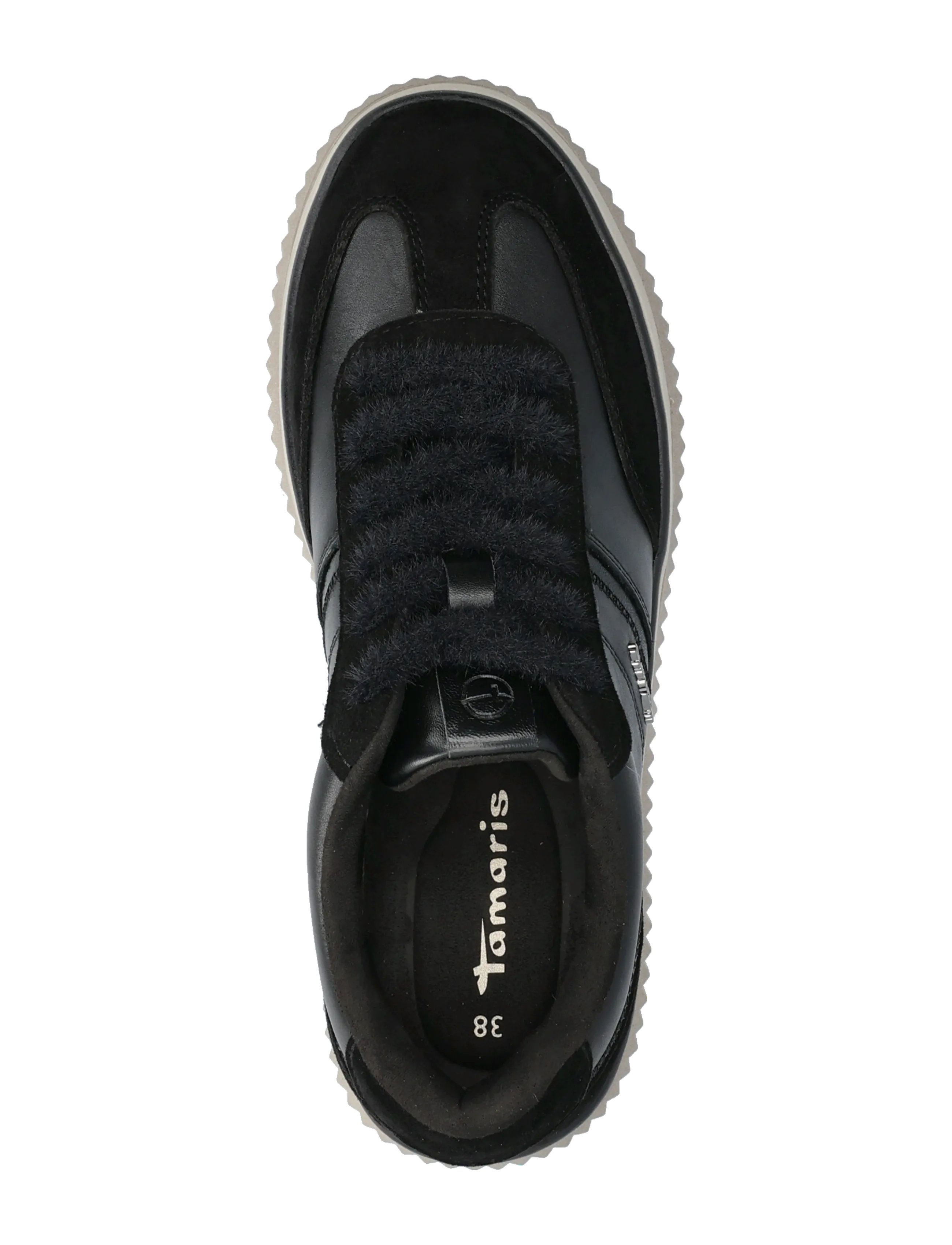 Tamaris - Women Lace-up - chunky sneakers - black leather - 3