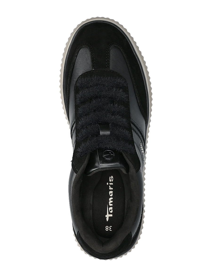 Tamaris - Women Lace-up - platform sneakers - black leather - 3