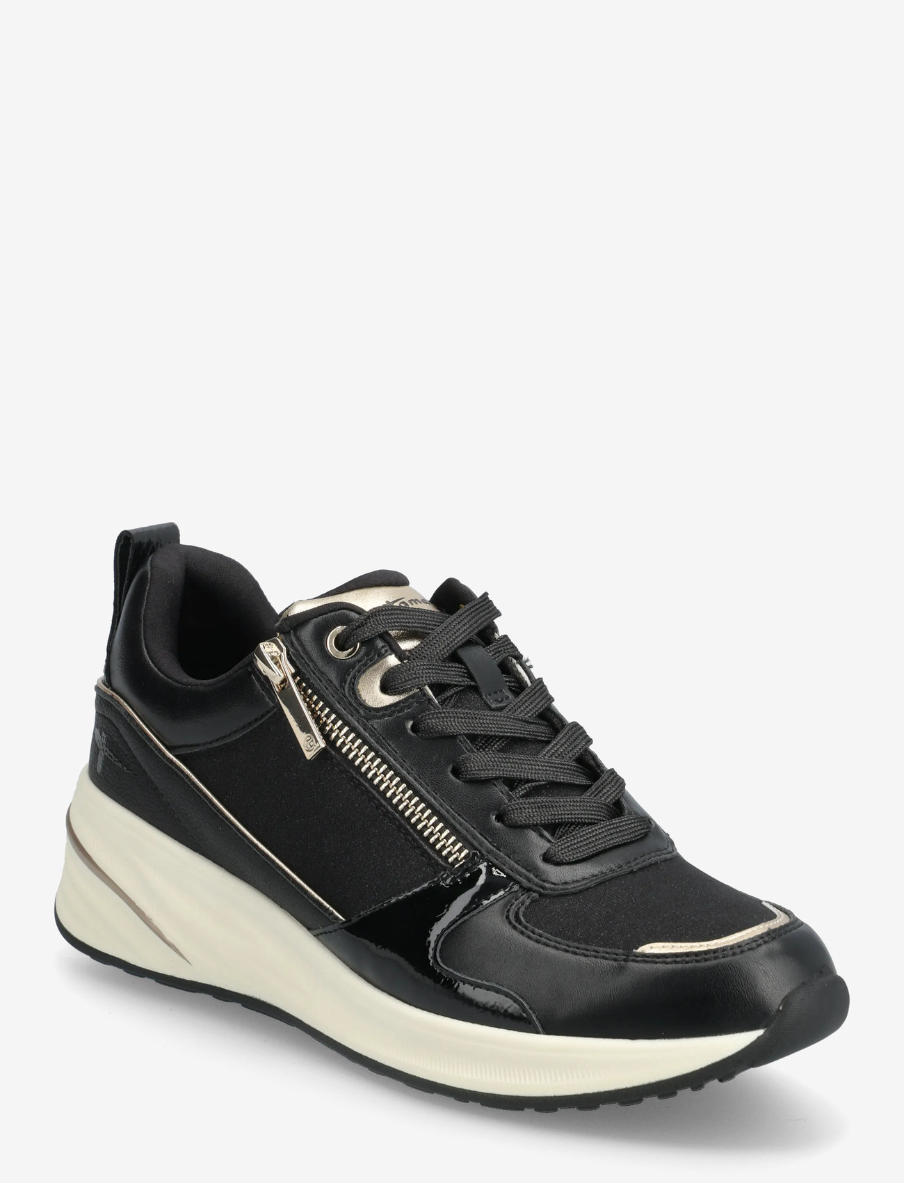 Tamaris - Women Lace-up - madala säärega tossud - black/gold - 0