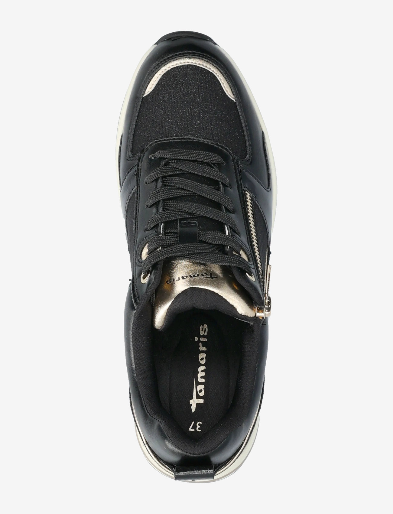Tamaris - Women Lace-up - madala säärega tossud - black/gold - 3